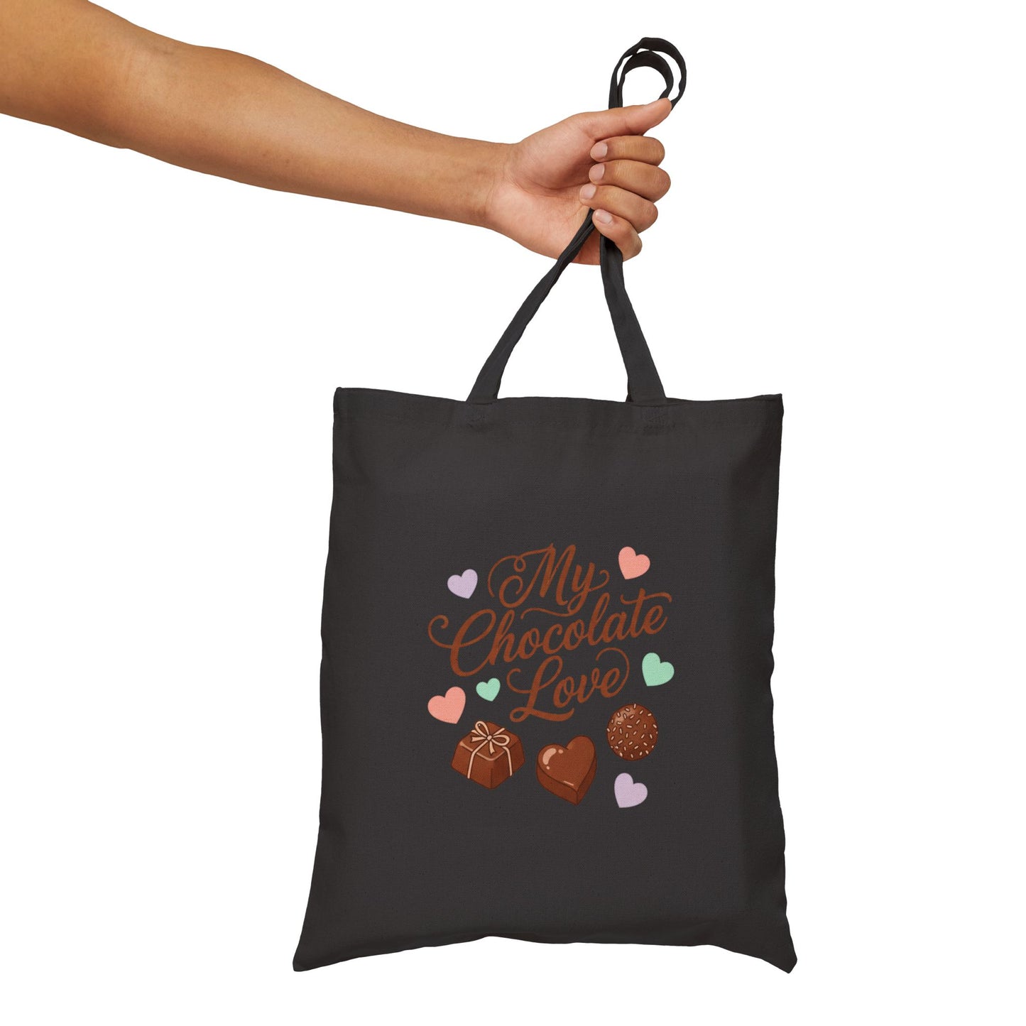 My Chocolate Love Tote, Retro Valentine Typography, 70s Bubble Font