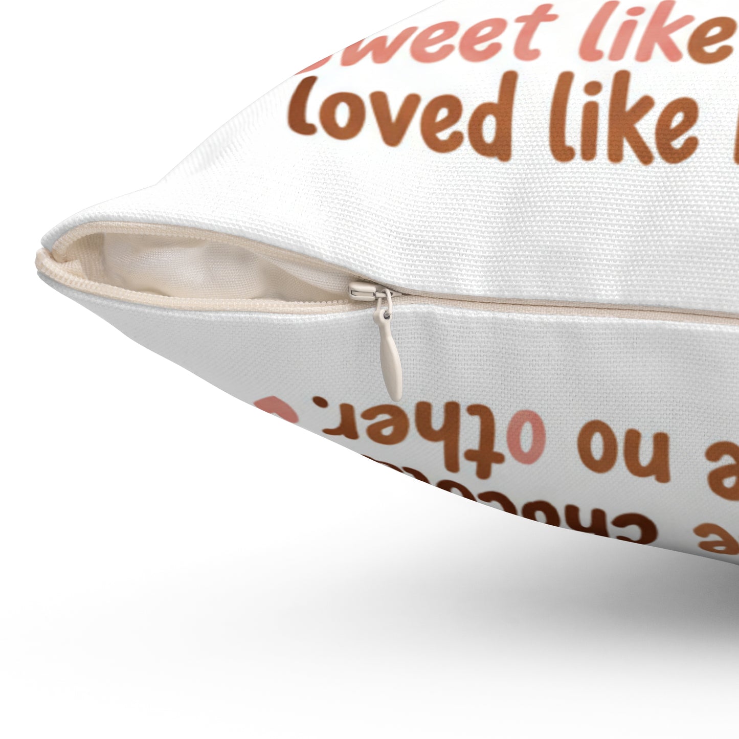 Chocolate Puppy Love Pillow — "Sweet like chocolate loved like no other" Valentine’s Day Throw Pillow