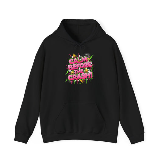Crash Out Meltdown Hoodie | neon graffiti, warning skate streetwear