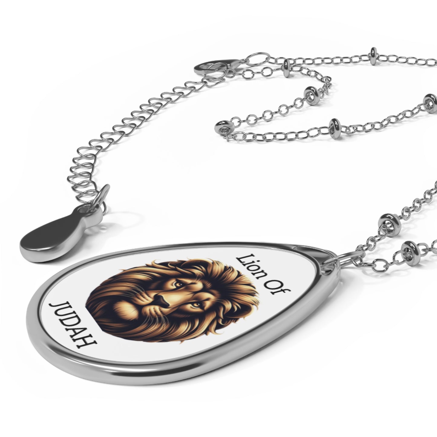 Lion of Judah Oval Necklace — Festive Holiday Jewelry