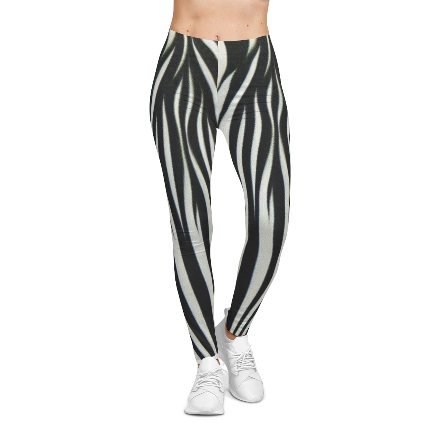 Zebra Savage Women's Casual Leggings — Bold All-Over Print