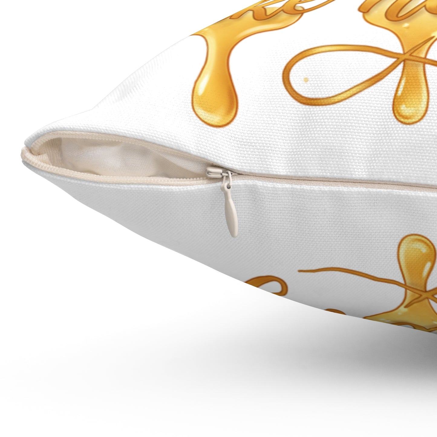 Valentine Honey Love Pillow — Romantic Square Throw Pillow for Couples