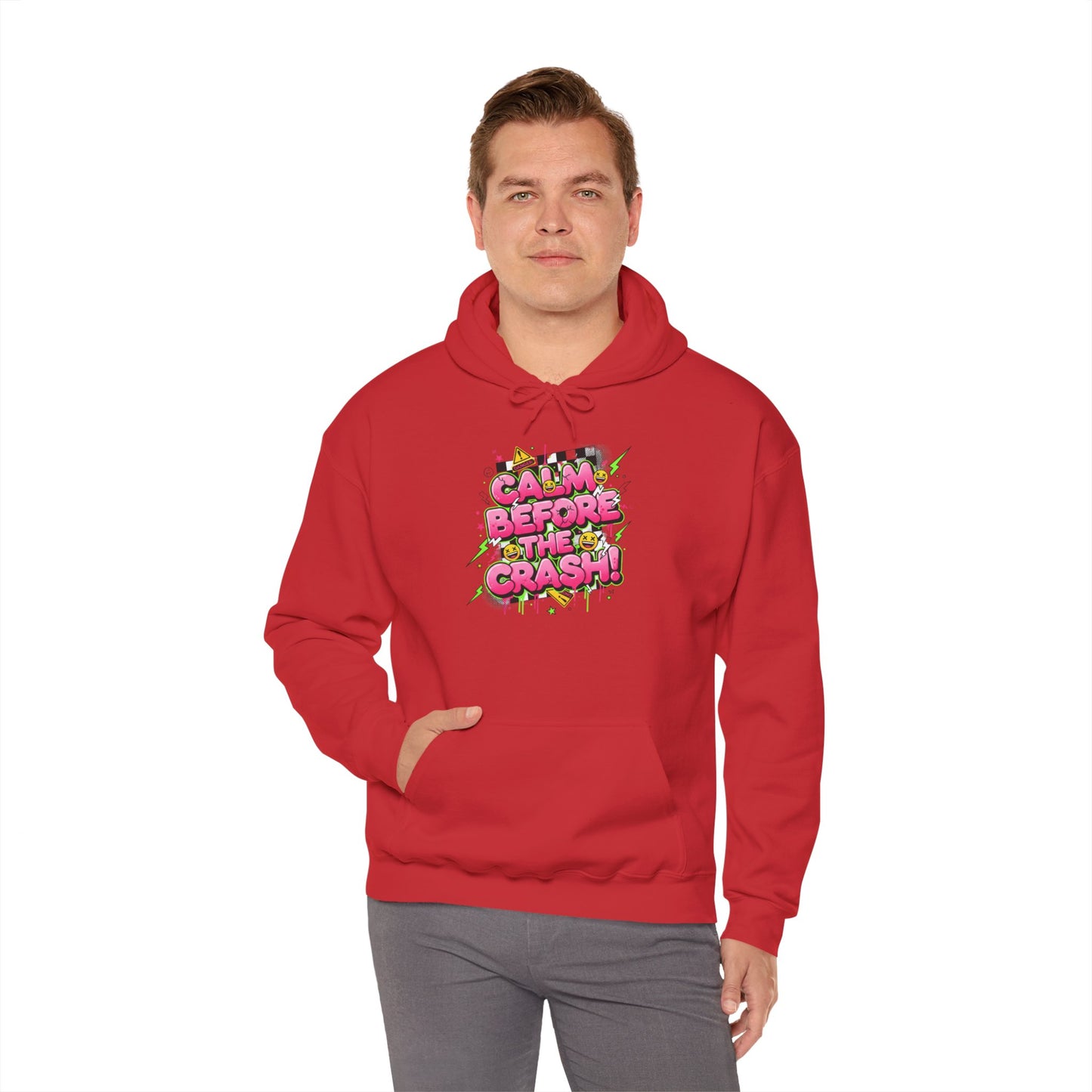 Crash Out Meltdown Hoodie | neon graffiti, warning skate streetwear