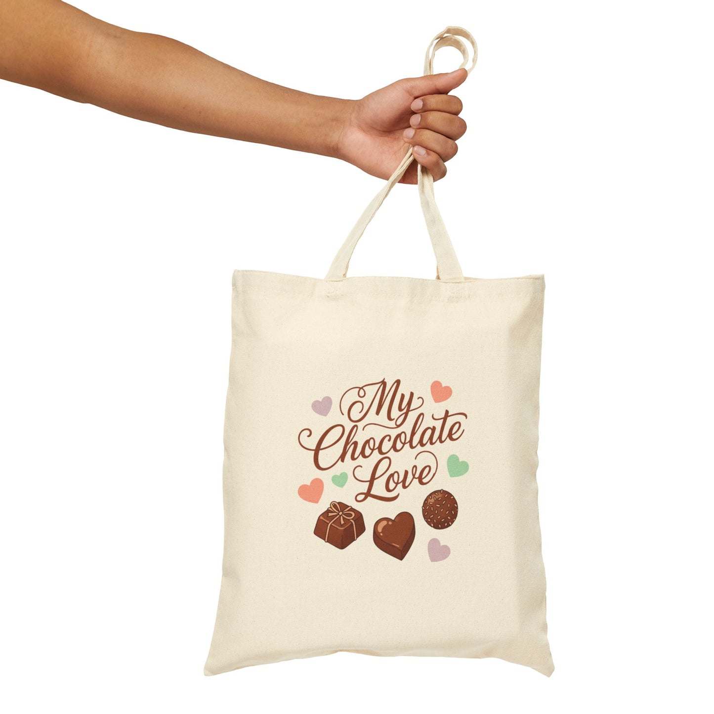My Chocolate Love Tote, Retro Valentine Typography, 70s Bubble Font