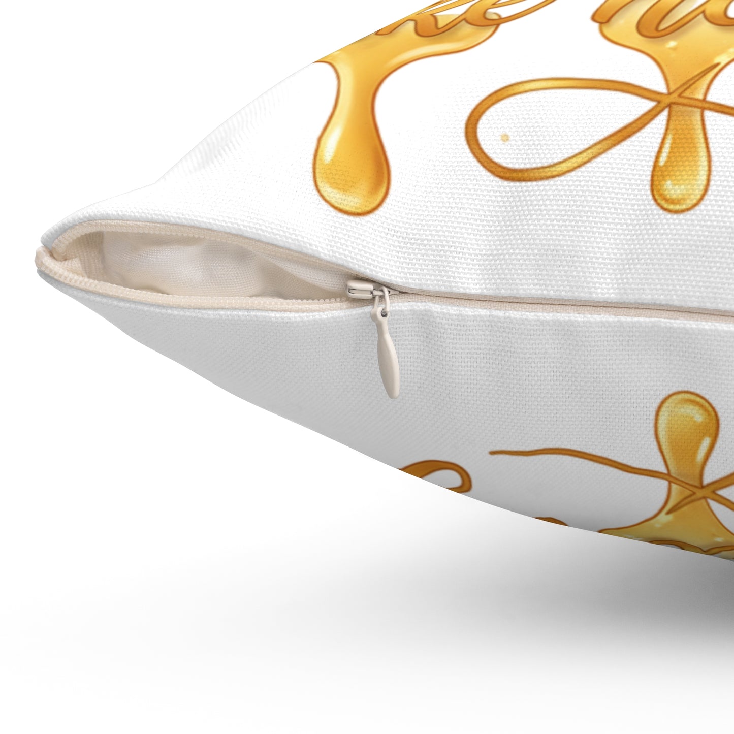 Valentine Honey Love Pillow — Romantic Square Throw Pillow for Couples