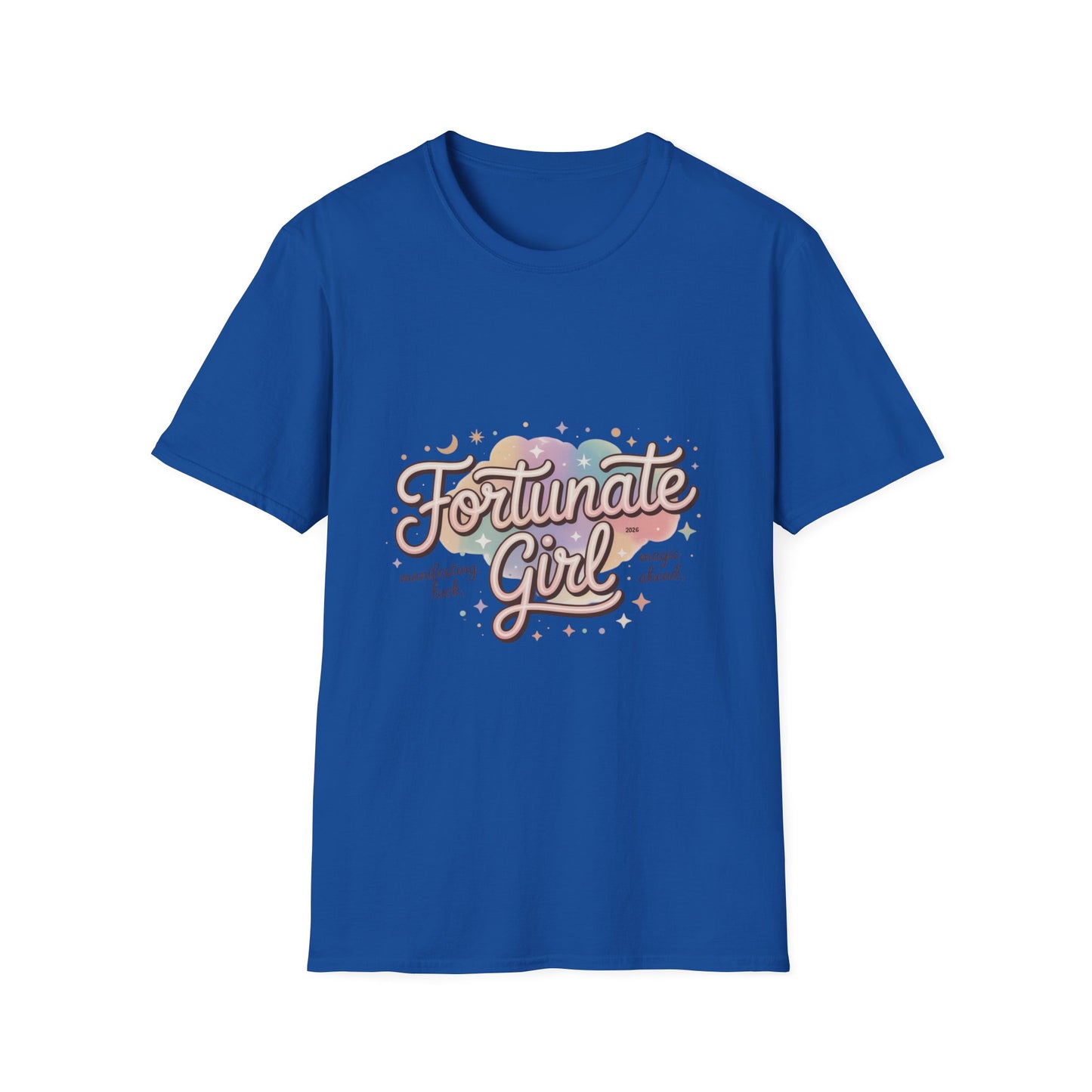 Fortunate Girl T-Shirt — Cute Retro Script Graphic Tee