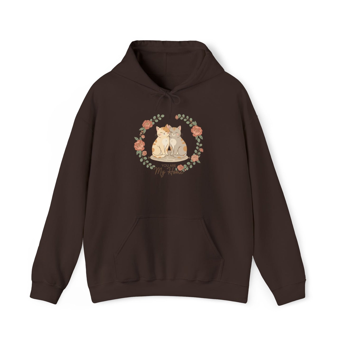 Valentine Cat Couple "You’re My Home" Hoodie