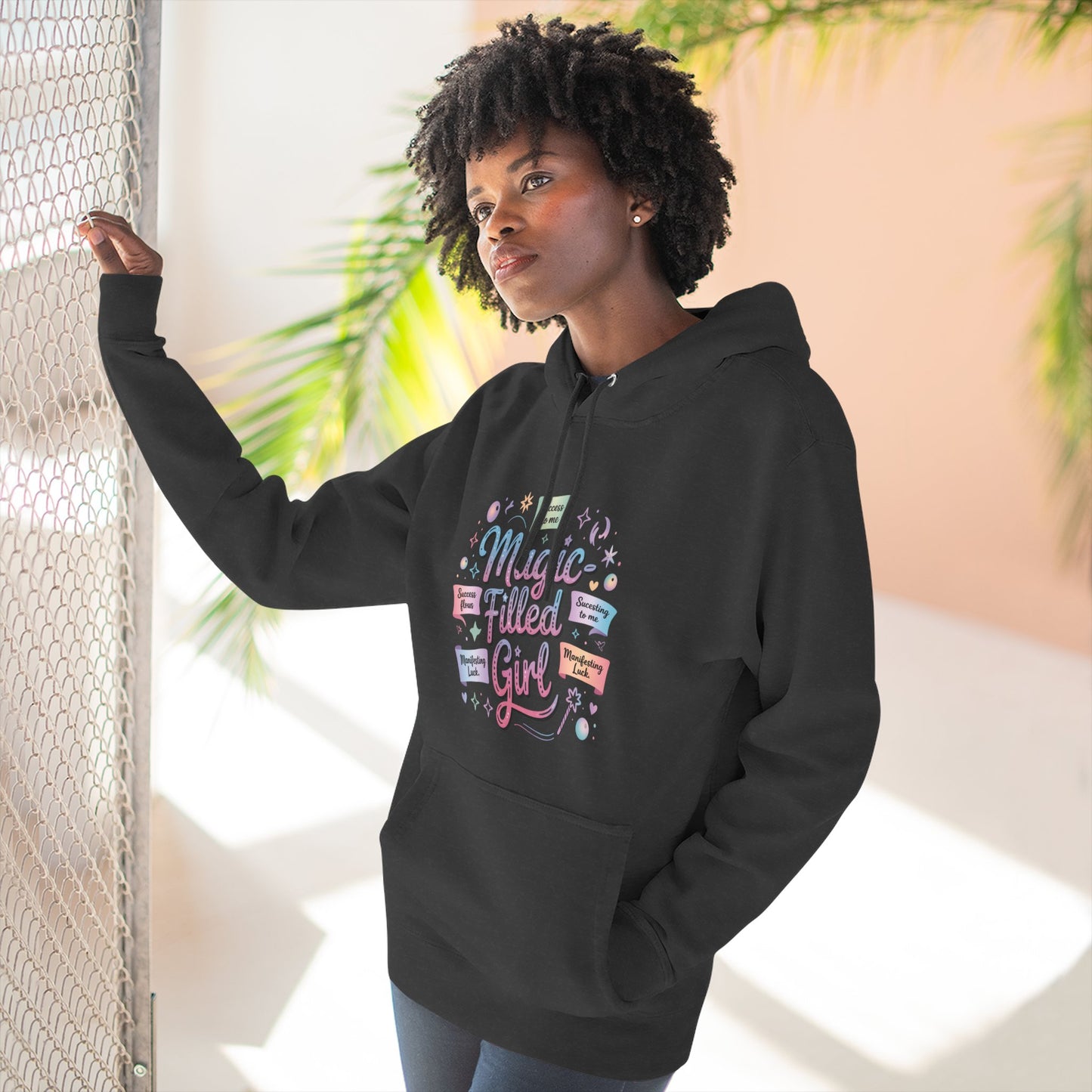Magic-Filled Girl Hoodie — Cute Pastel Graphic Pullover