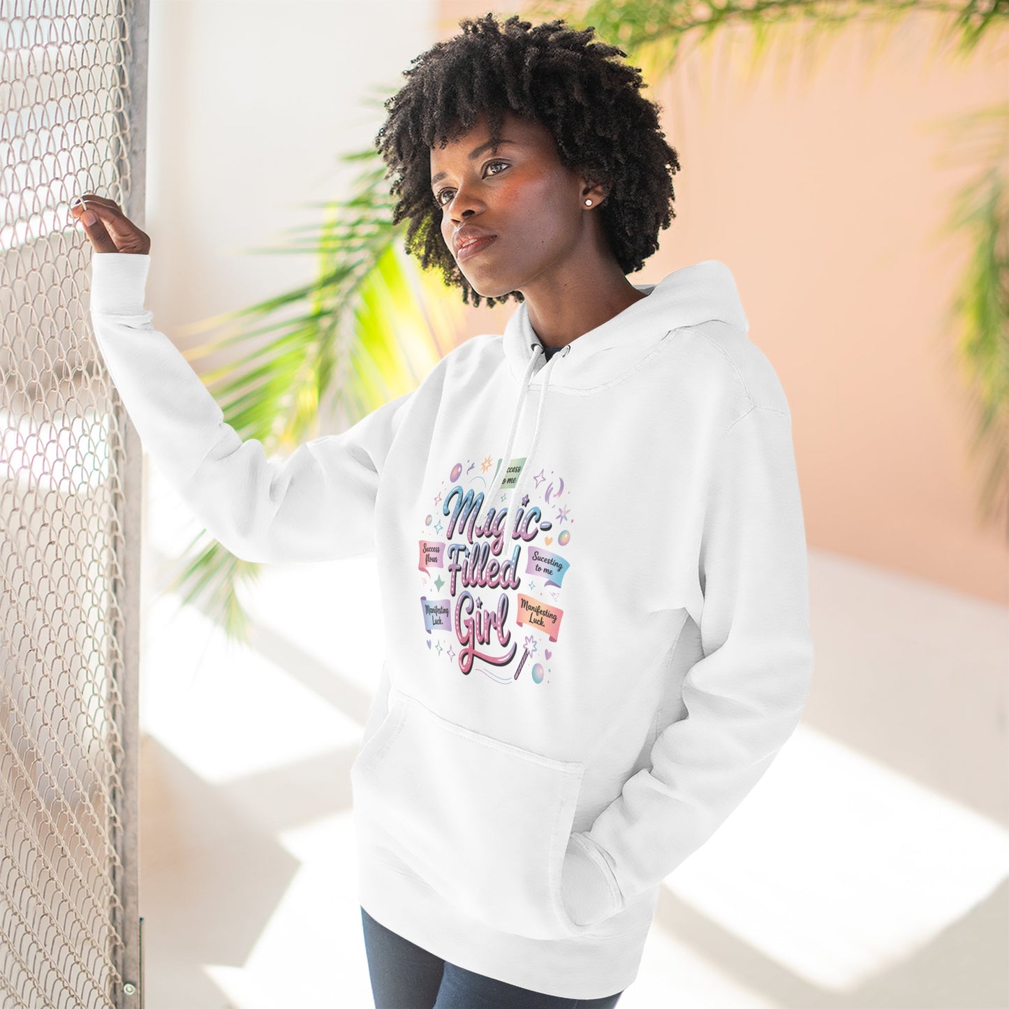 Magic-Filled Girl Hoodie — Cute Pastel Graphic Pullover