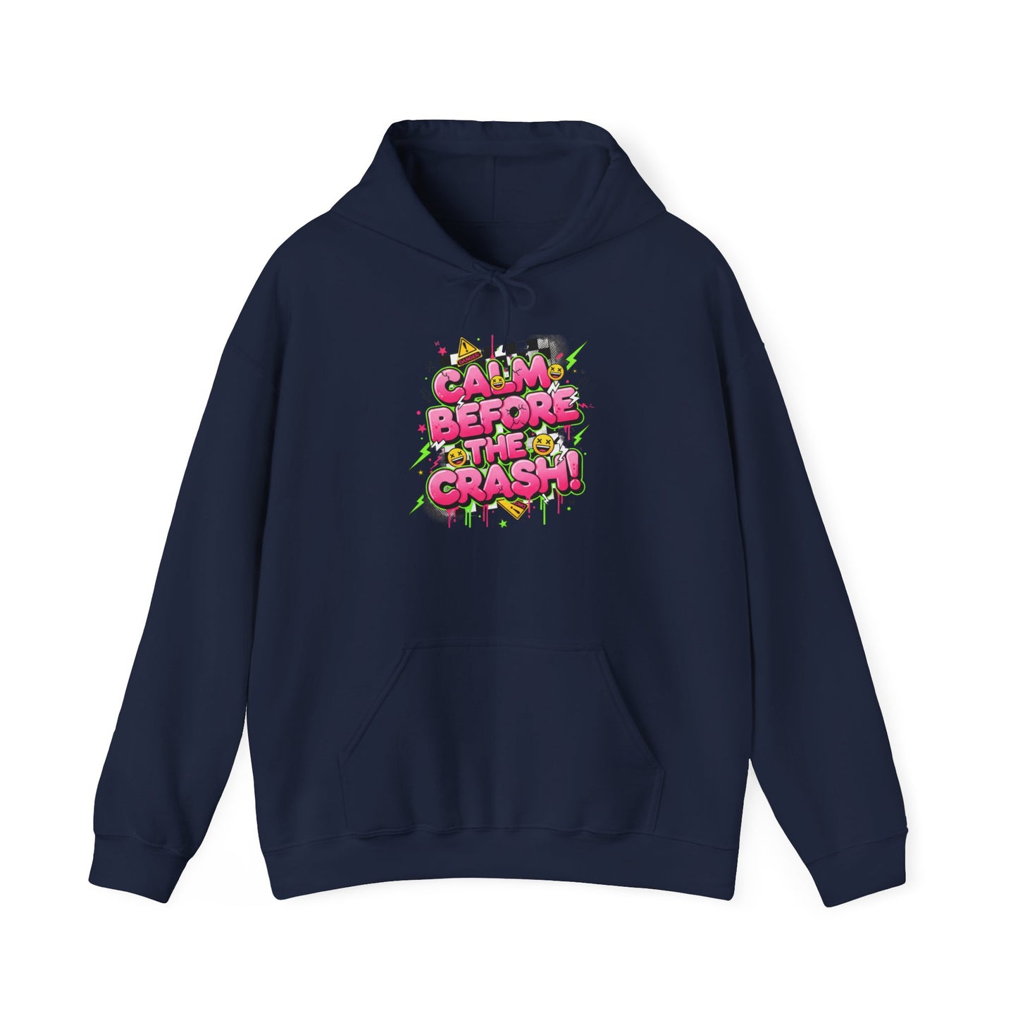 Crash Out Meltdown Hoodie | neon graffiti, warning skate streetwear