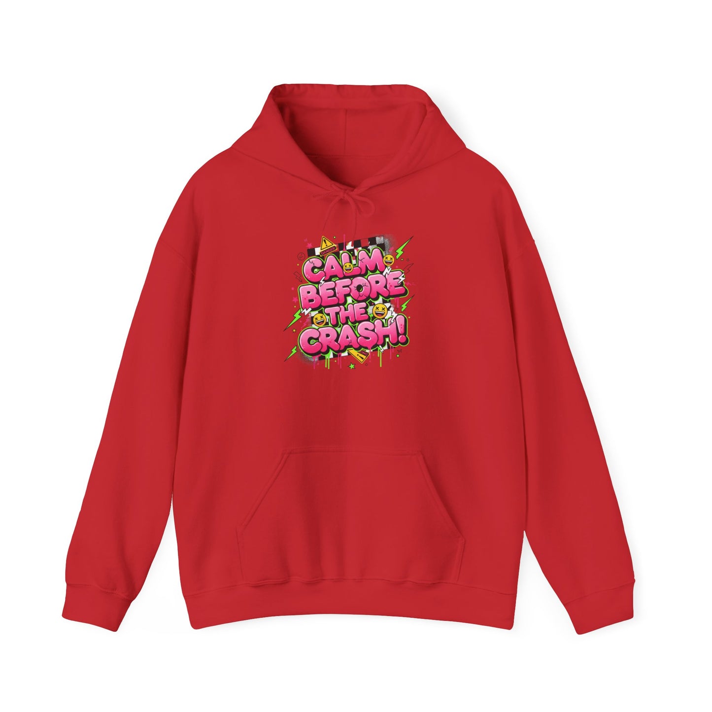 Crash Out Meltdown Hoodie | neon graffiti, warning skate streetwear