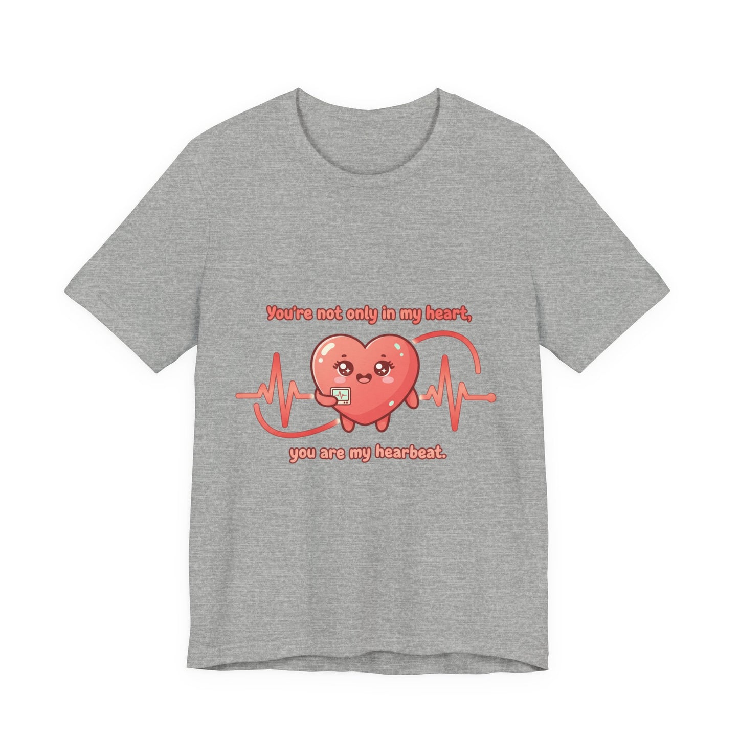 Heartbeat Heart Tee |  Valentine lover, rope heart motif