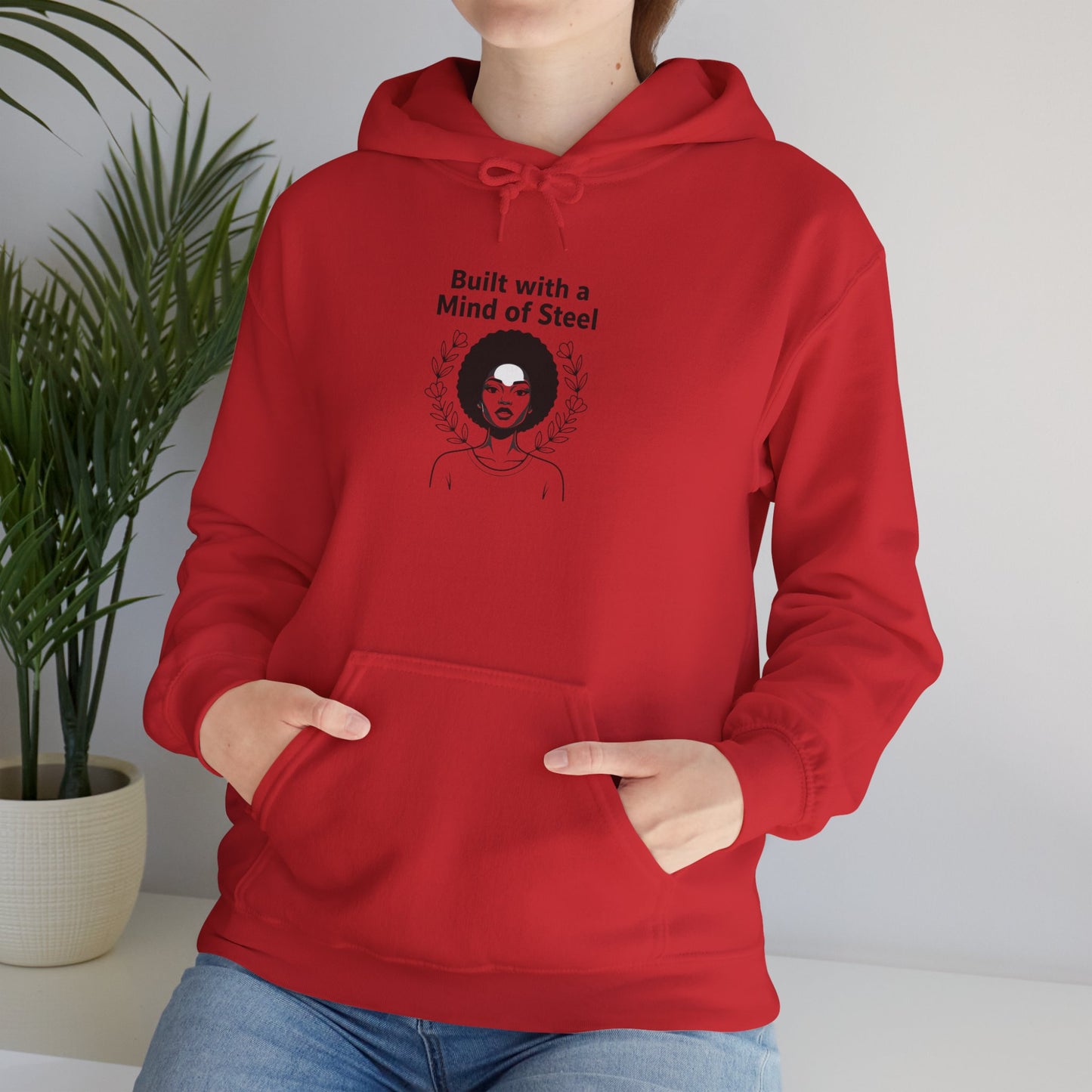 'Built With A Mental Of Steel' Hoodie — Empowering Women's Motivation Sweatshirt