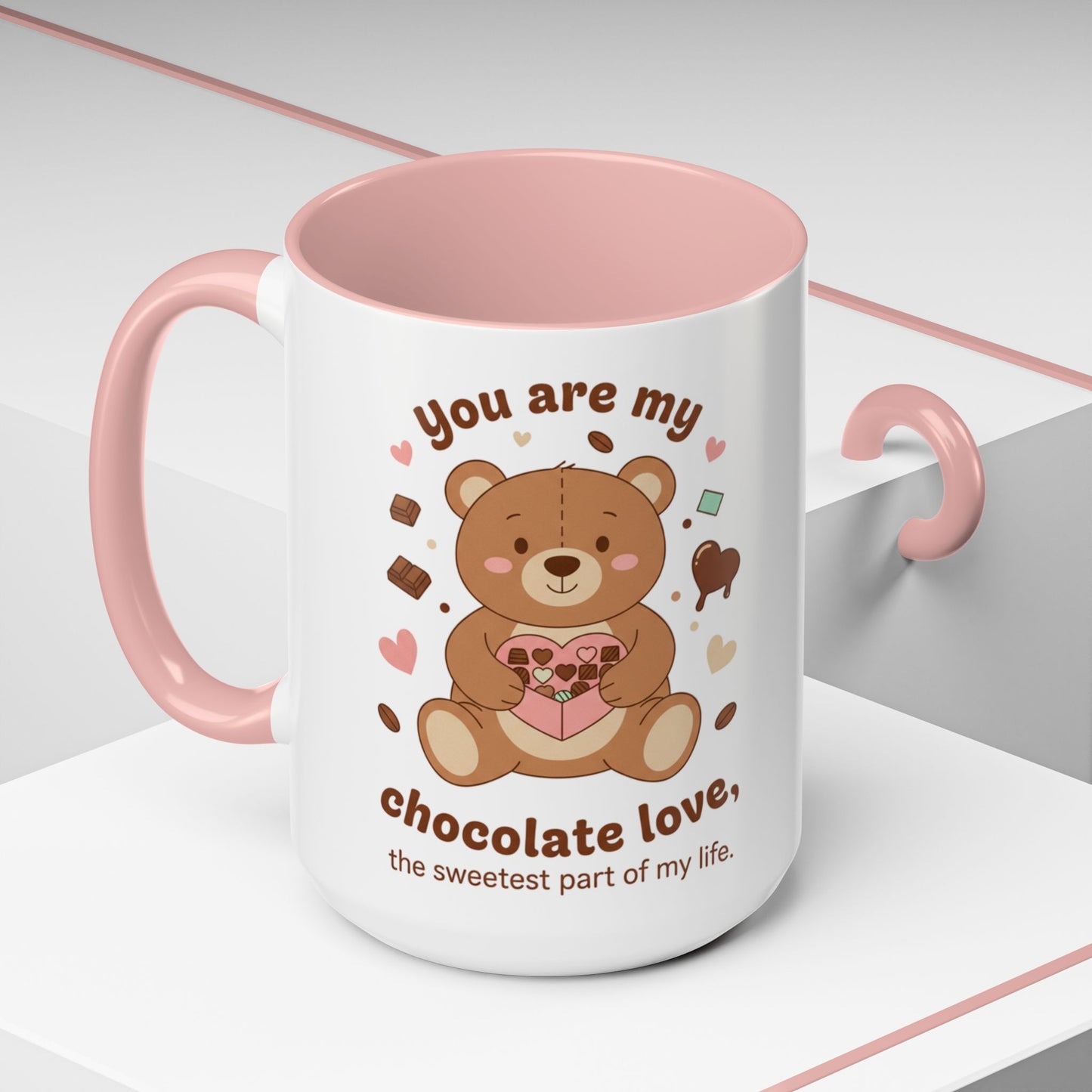 You Are My Chocolate Love Bear Mug — Accent Coffee Cup (11/15 oz)