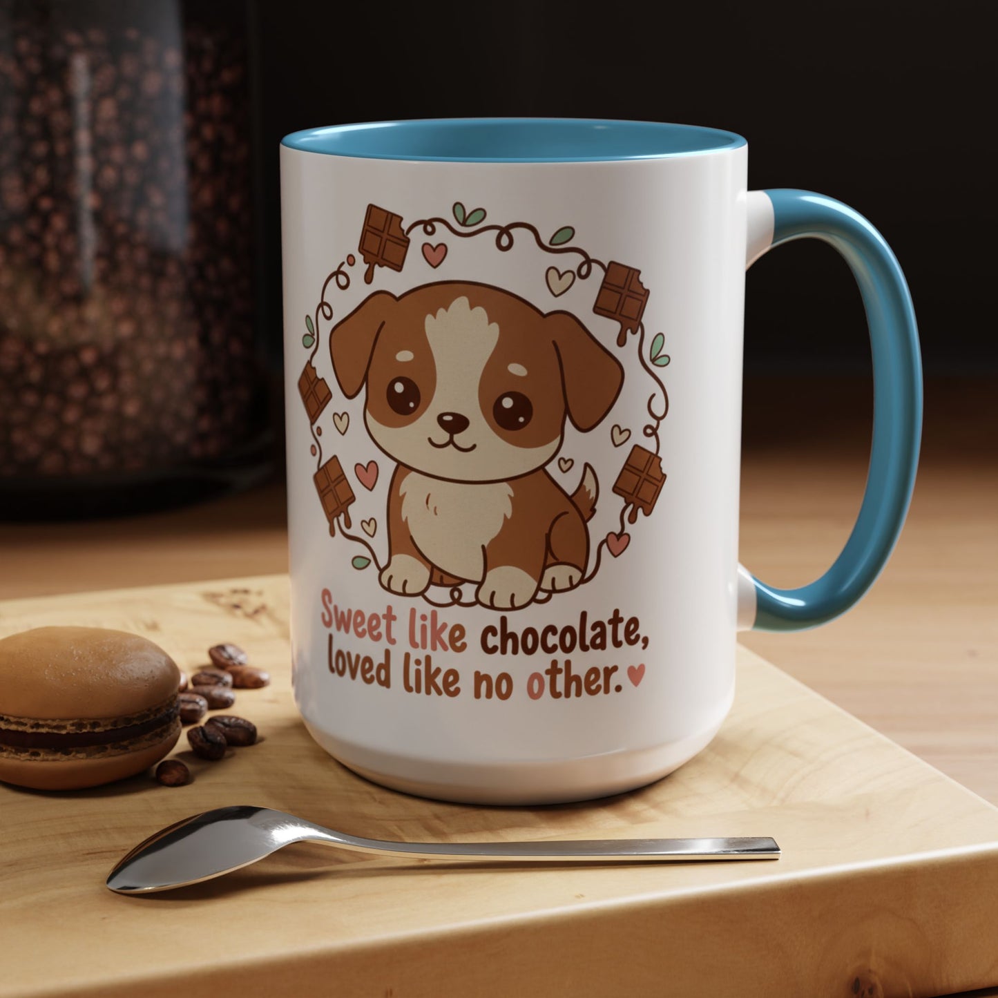 Sweet Like Chocolate Puppy Coffee Mug — 11/15 oz Accent Mug