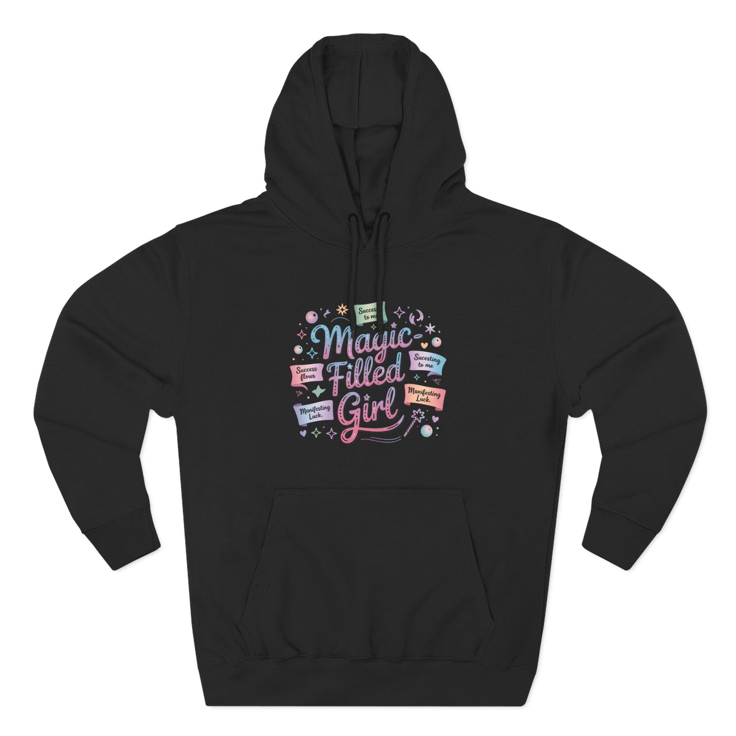 Magic-Filled Girl Hoodie — Cute Pastel Graphic Pullover