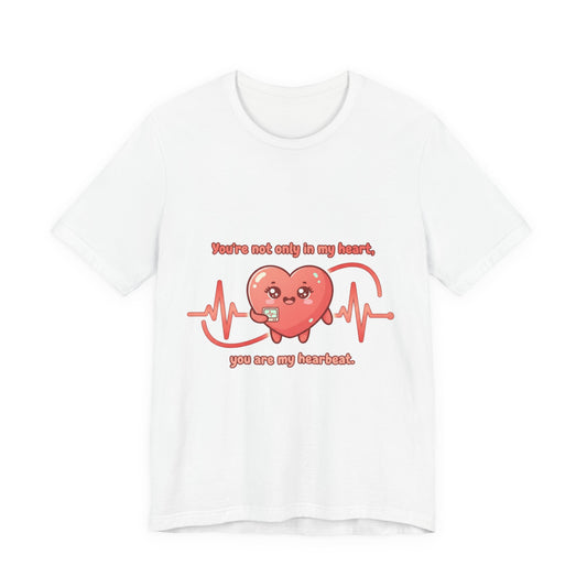Heartbeat Heart Tee |  Valentine lover, rope heart motif