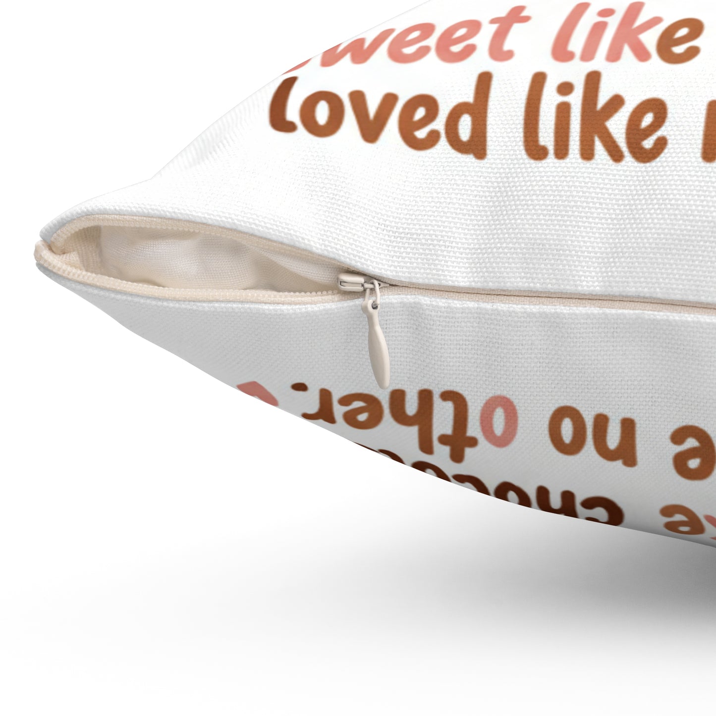 Chocolate Puppy Love Pillow — "Sweet like chocolate loved like no other" Valentine’s Day Throw Pillow