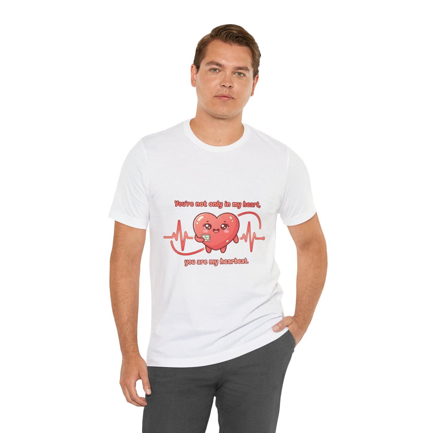 Heartbeat Heart Tee |  Valentine lover, rope heart motif