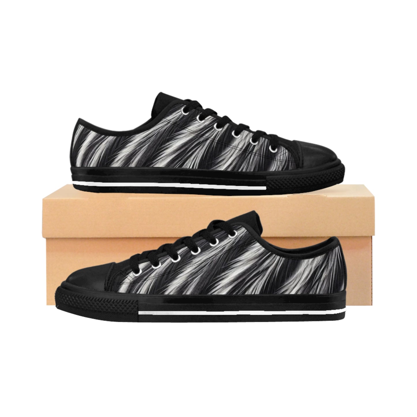 Sneakers Black & White Statement: Fashionable Zebra Print Trainers