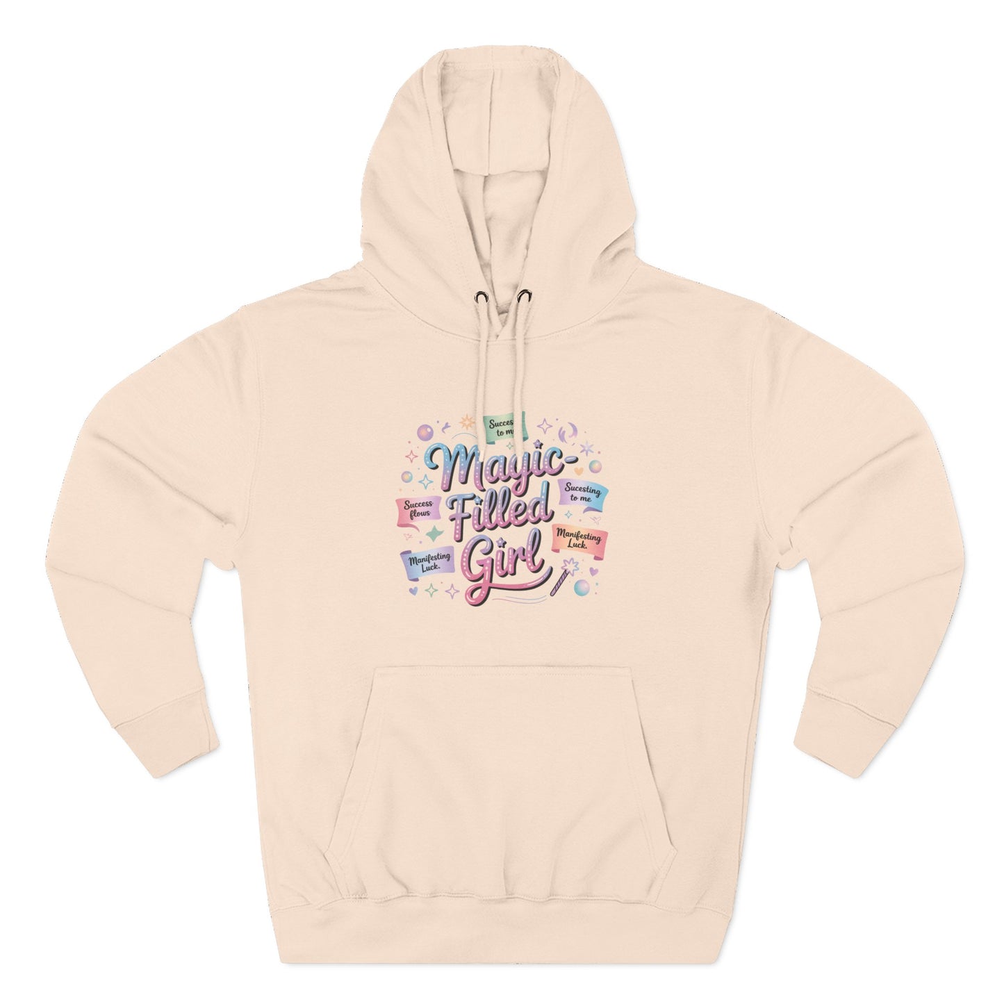 Magic-Filled Girl Hoodie — Cute Pastel Graphic Pullover