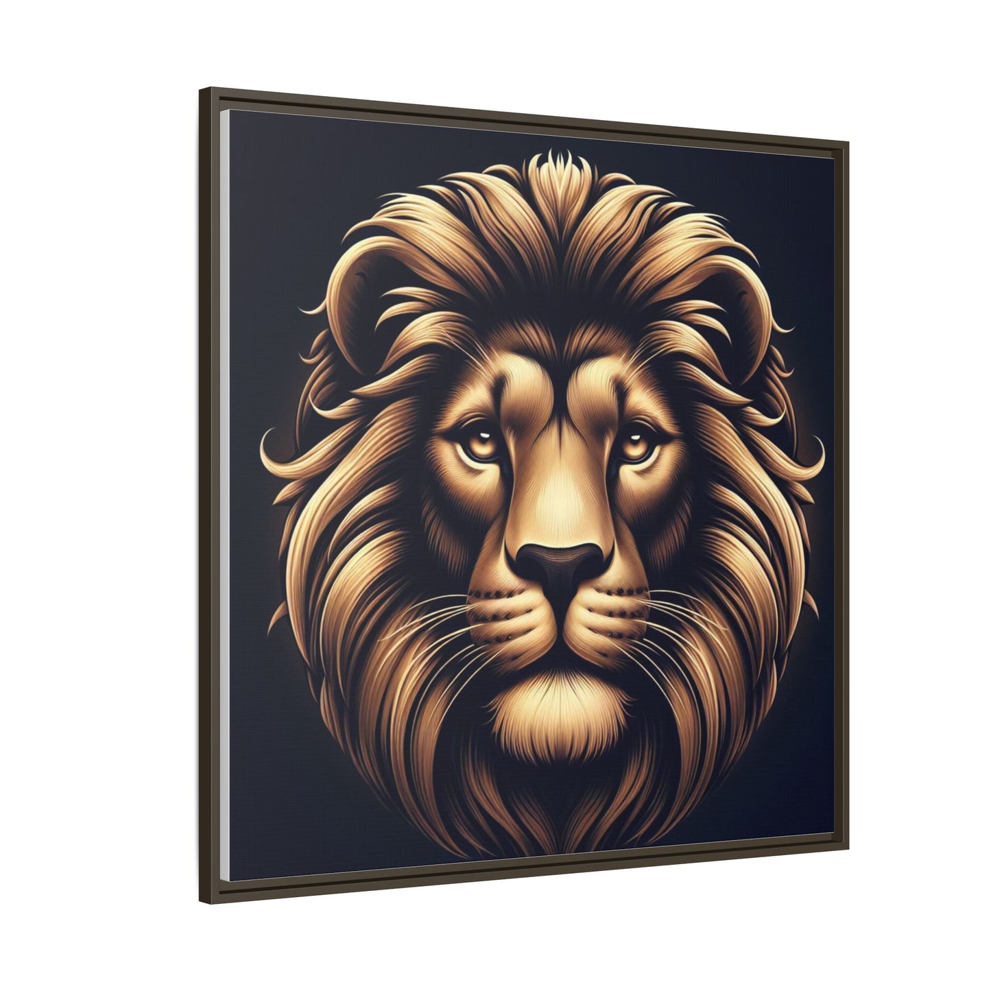 Mighty Lion Matte Canvas Print (Framed)