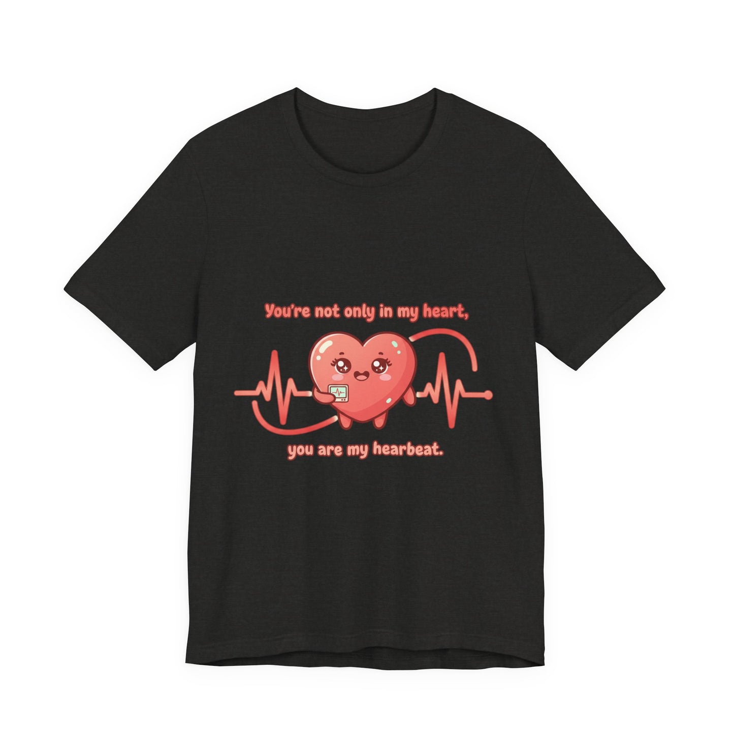 Heartbeat Heart Tee |  Valentine lover, rope heart motif