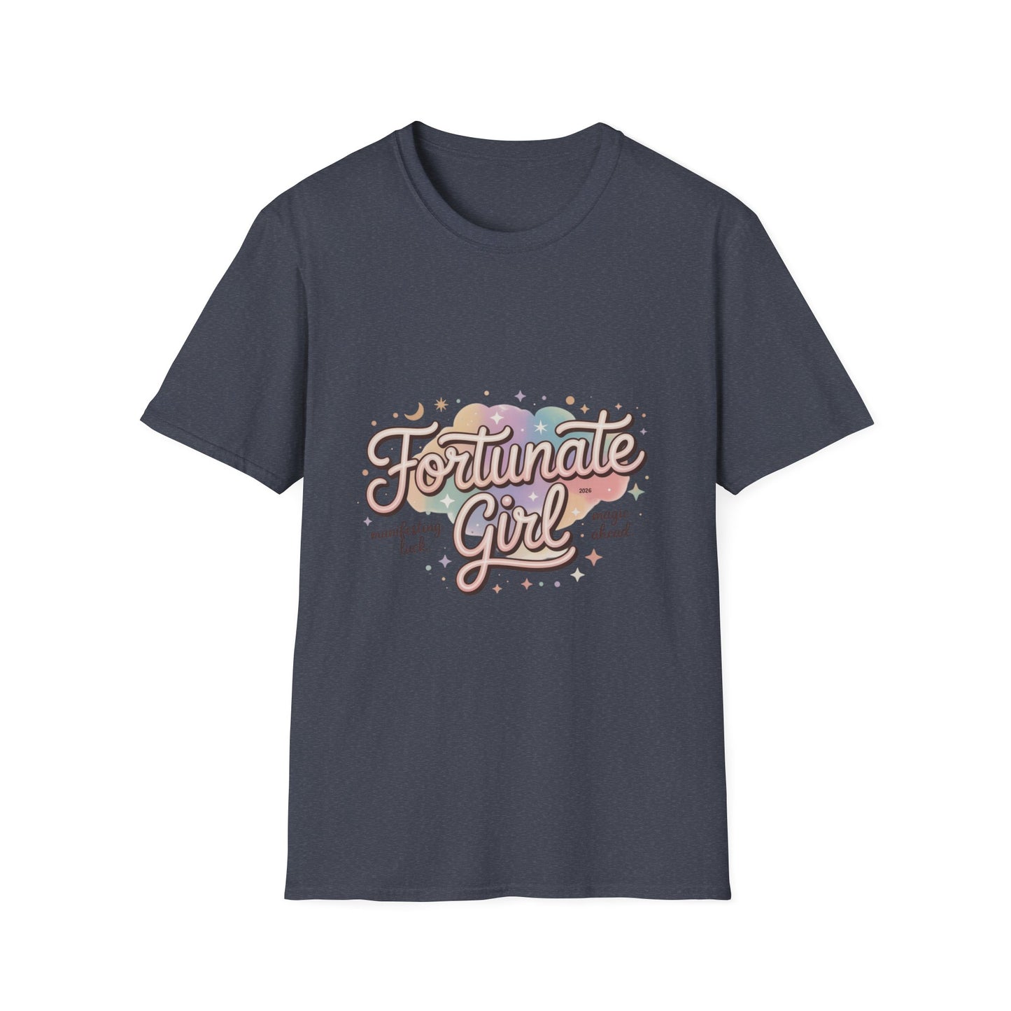 Fortunate Girl T-Shirt — Cute Retro Script Graphic Tee