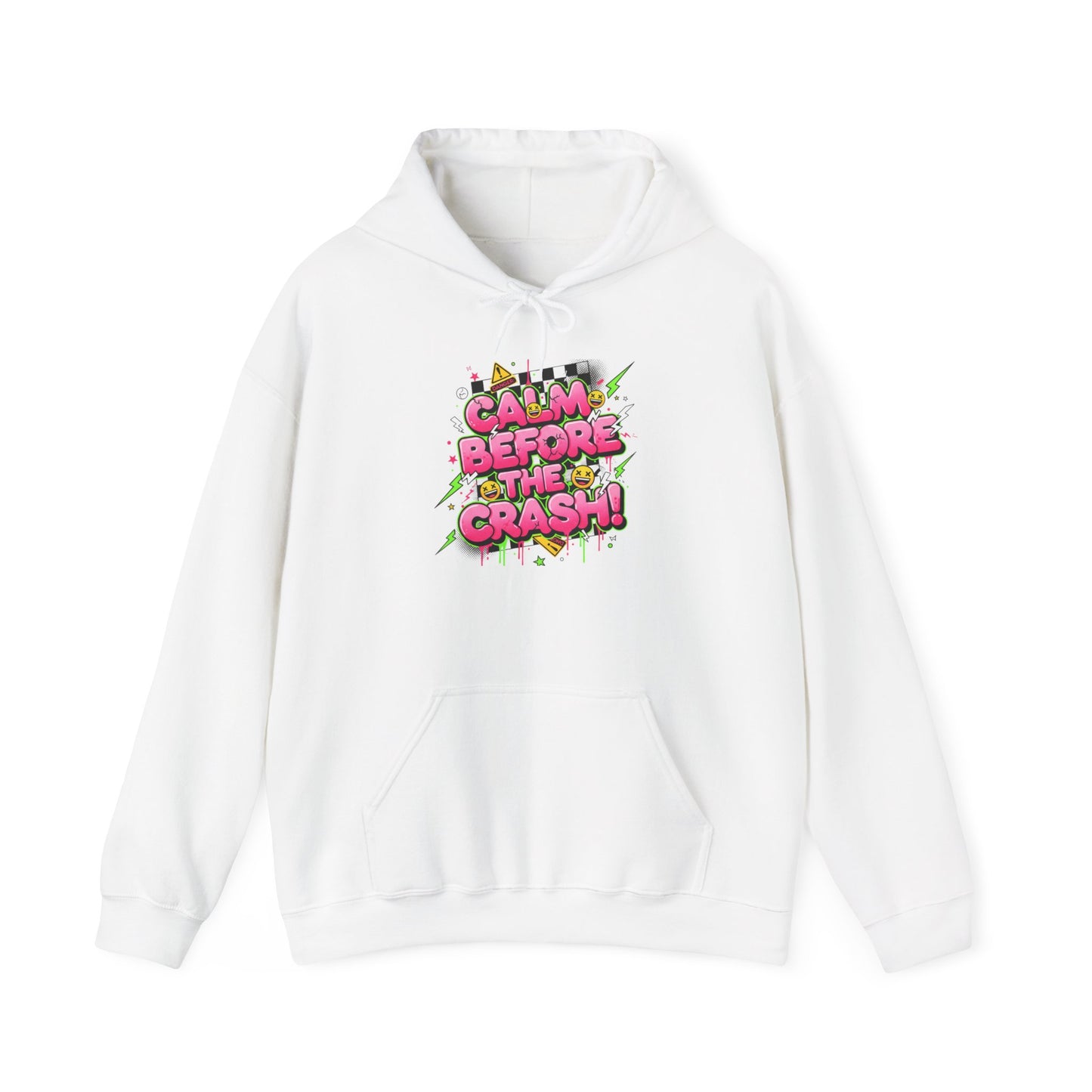 Crash Out Meltdown Hoodie | neon graffiti, warning skate streetwear