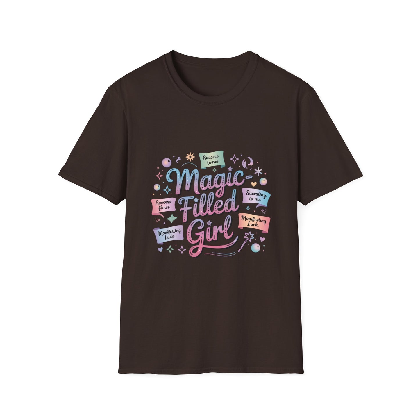 Magic-Filled Girl T-Shirt — Pastel Whimsical Cute Graphic Tee