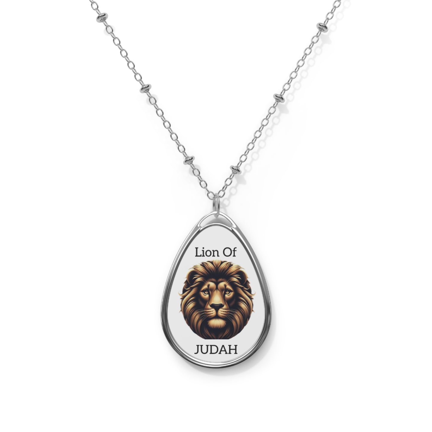 Lion of Judah Oval Necklace — Festive Holiday Jewelry