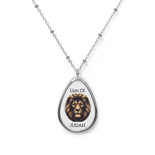 Lion of Judah Oval Necklace — Festive Holiday Jewelry
