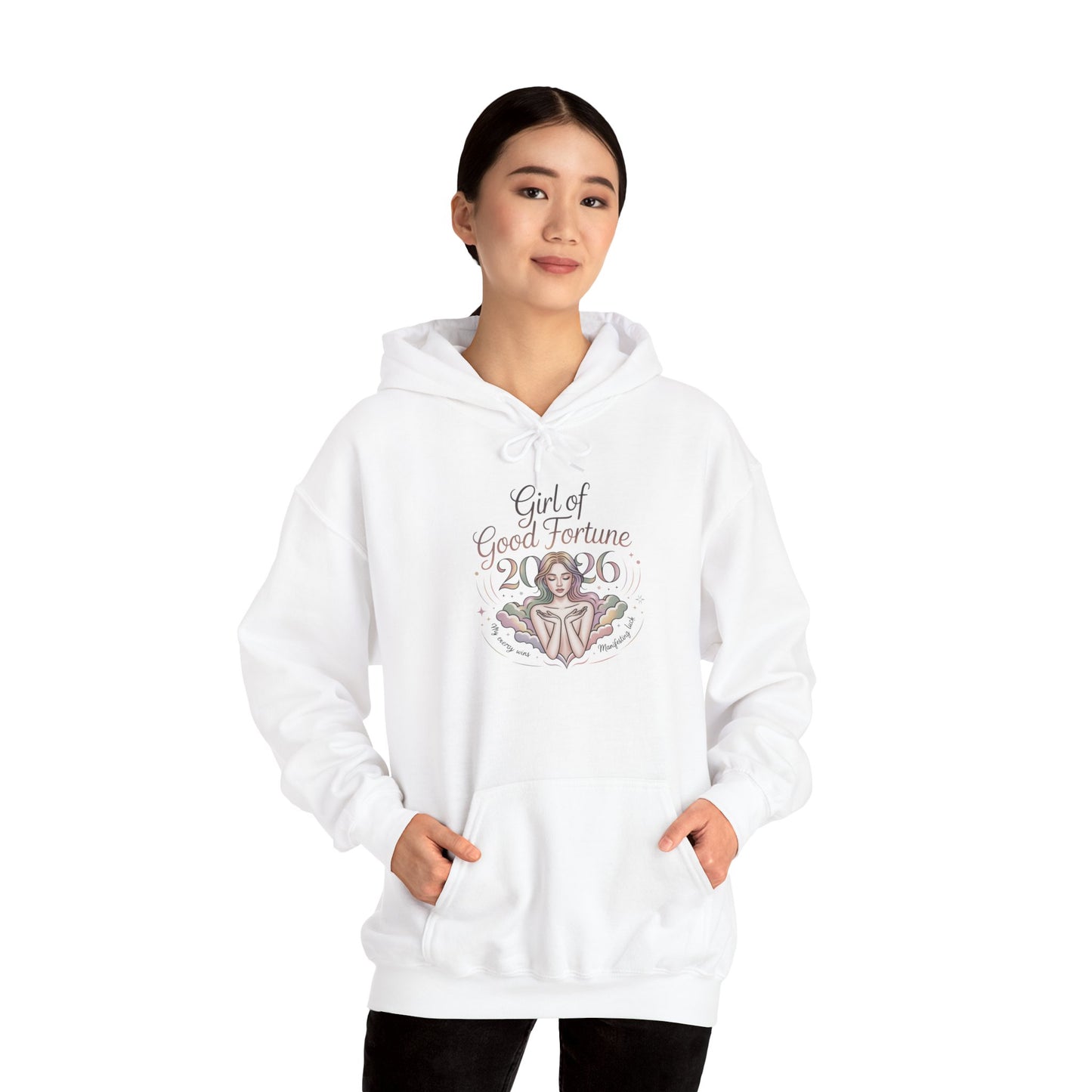 Blessed Girl Hoodie — Pastel Faith-Inspired Pullover for Women