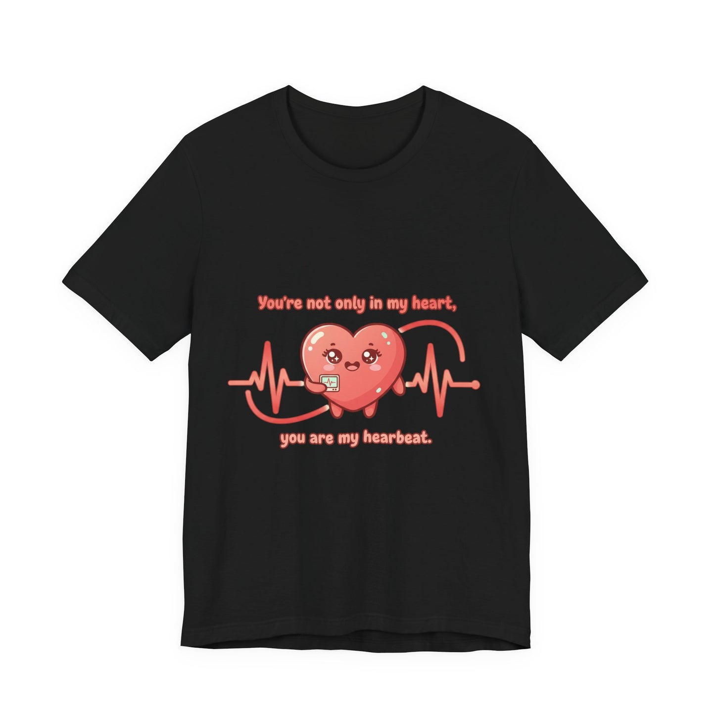 Heartbeat Heart Tee |  Valentine lover, rope heart motif