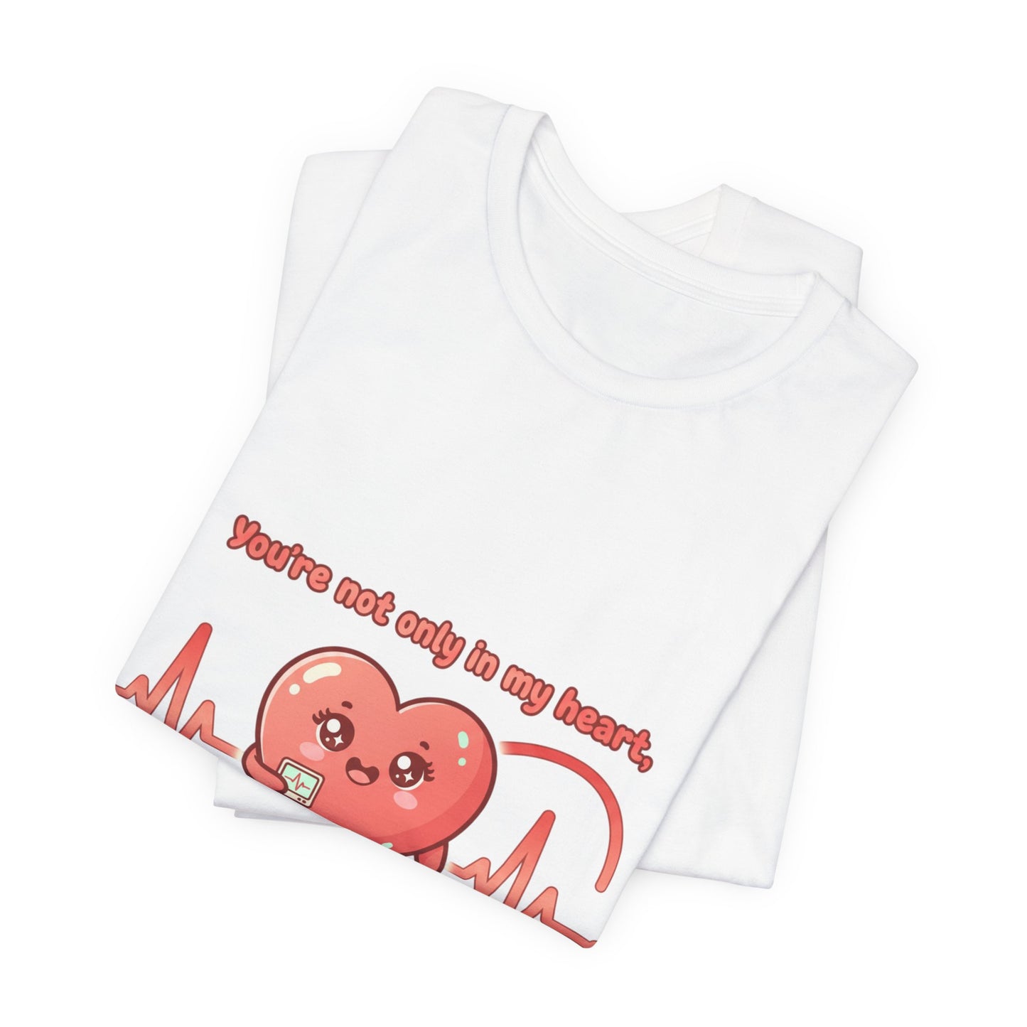 Heartbeat Heart Tee |  Valentine lover, rope heart motif