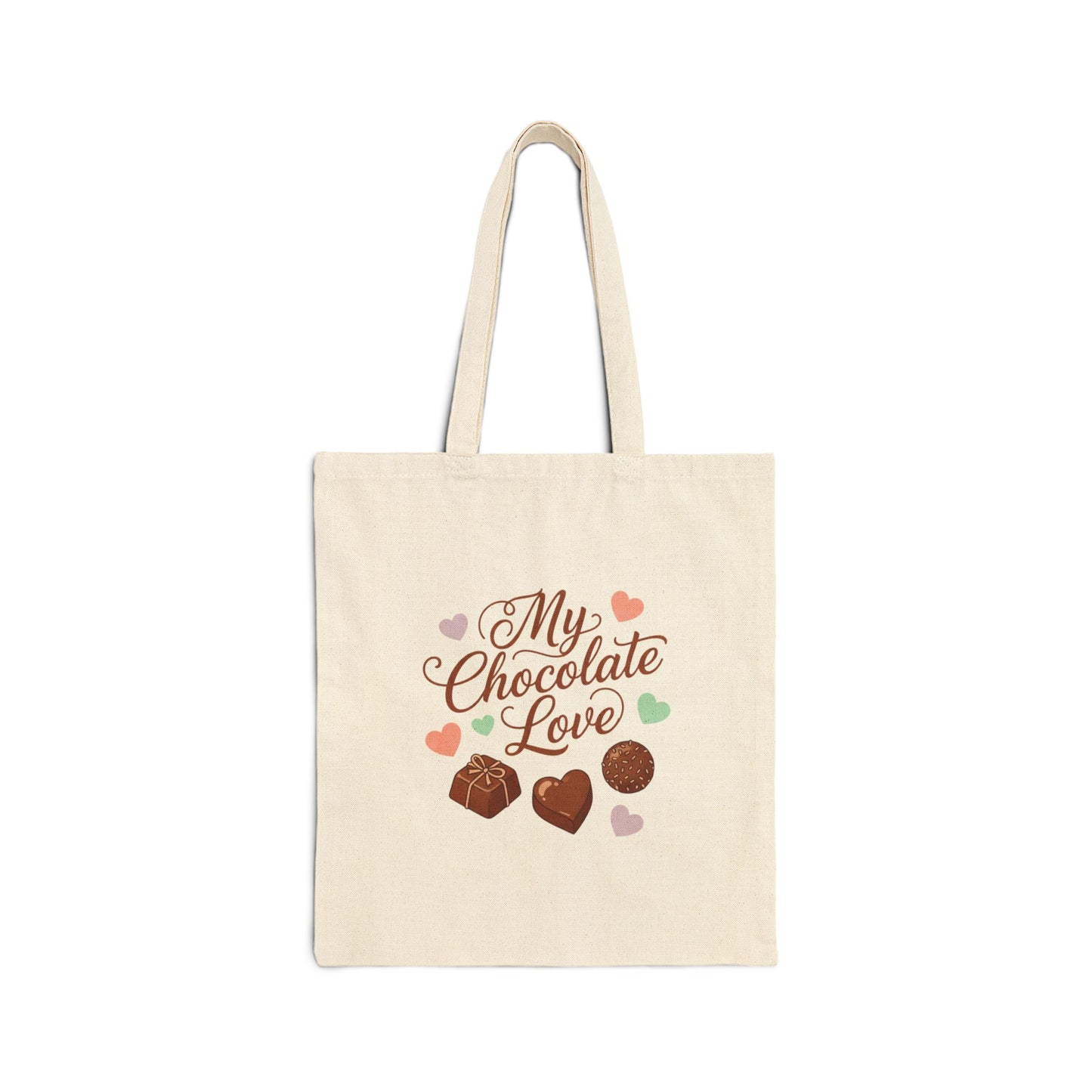 My Chocolate Love Tote, Retro Valentine Typography, 70s Bubble Font