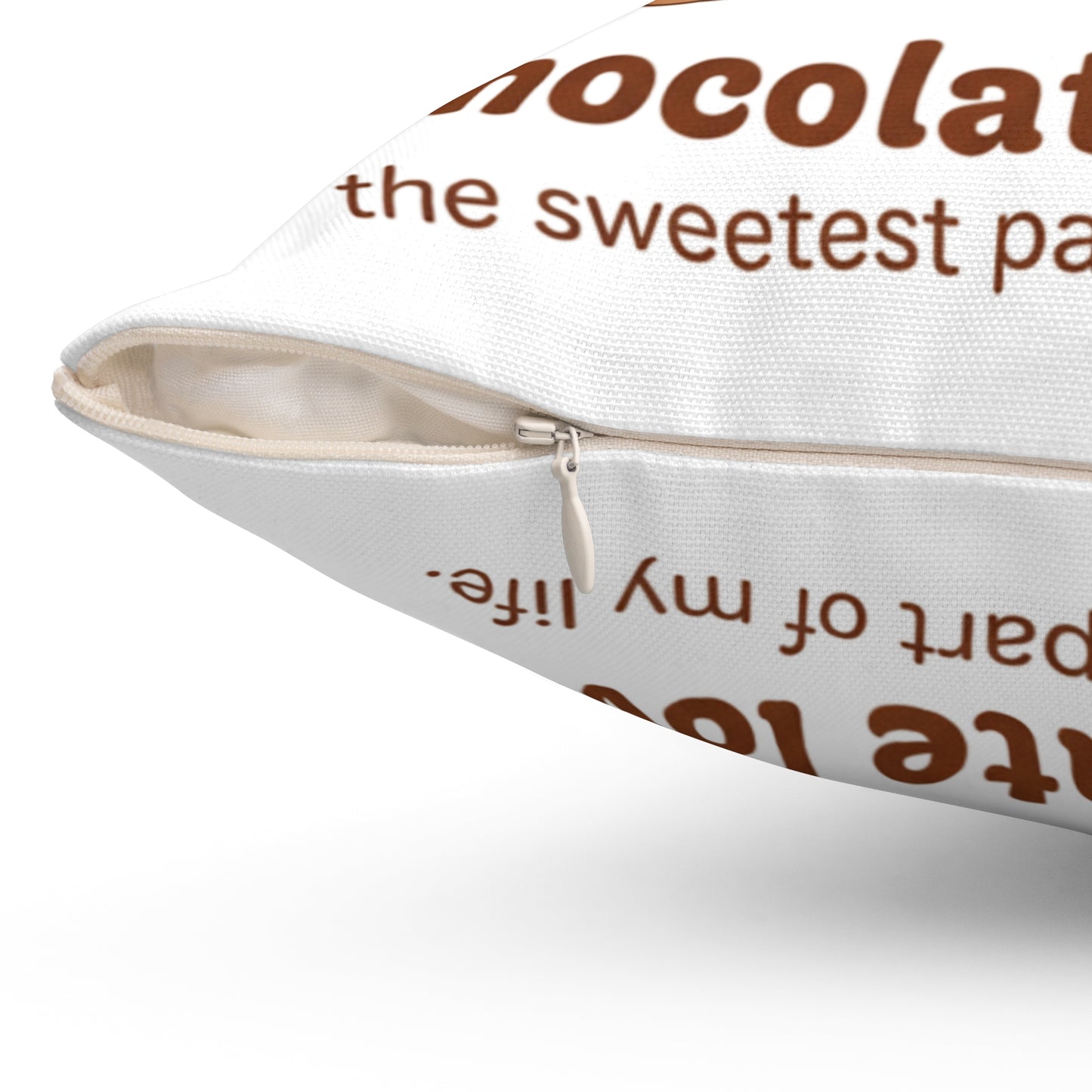 Valentine Bear Pillow — "You Are My Chocolate Love" Cute Teddy Heart Throw Pillow