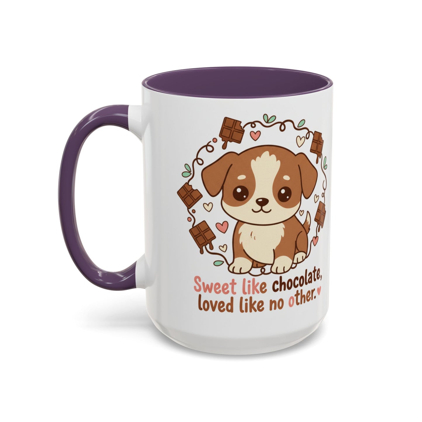 Sweet Like Chocolate Puppy Coffee Mug — 11/15 oz Accent Mug