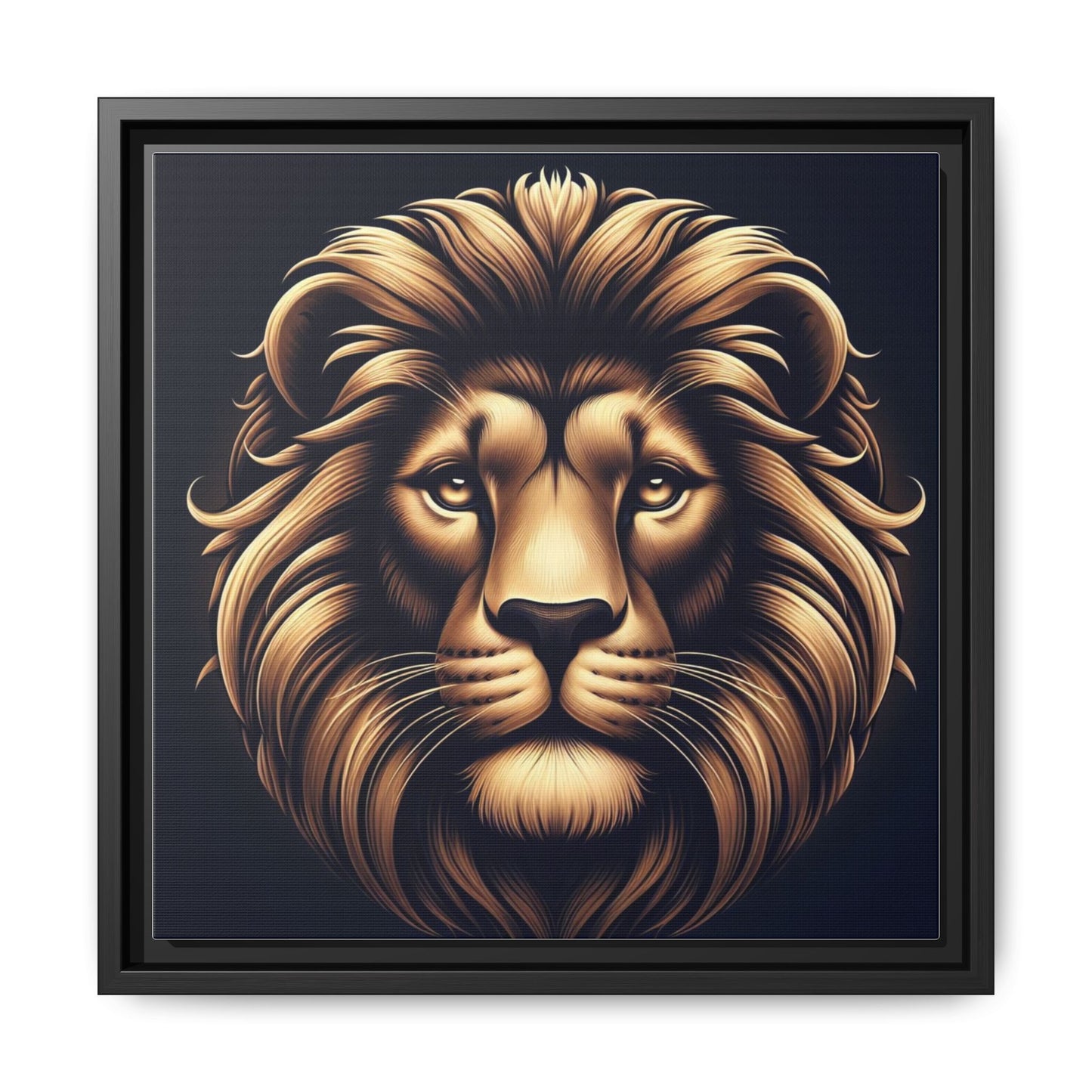 Mighty Lion Matte Canvas Print (Framed)