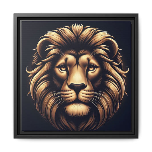 Mighty Lion Matte Canvas Print (Framed)