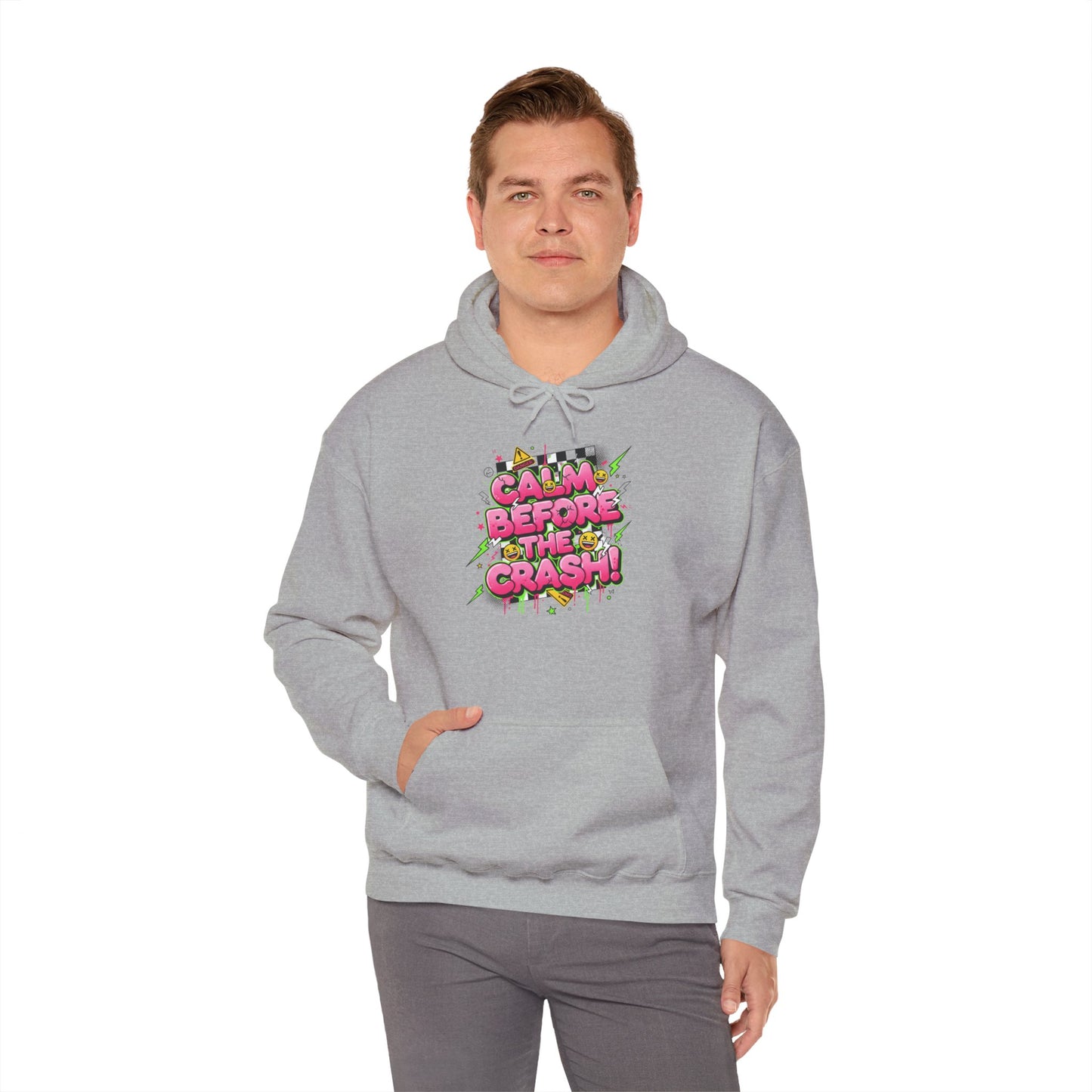 Crash Out Meltdown Hoodie | neon graffiti, warning skate streetwear