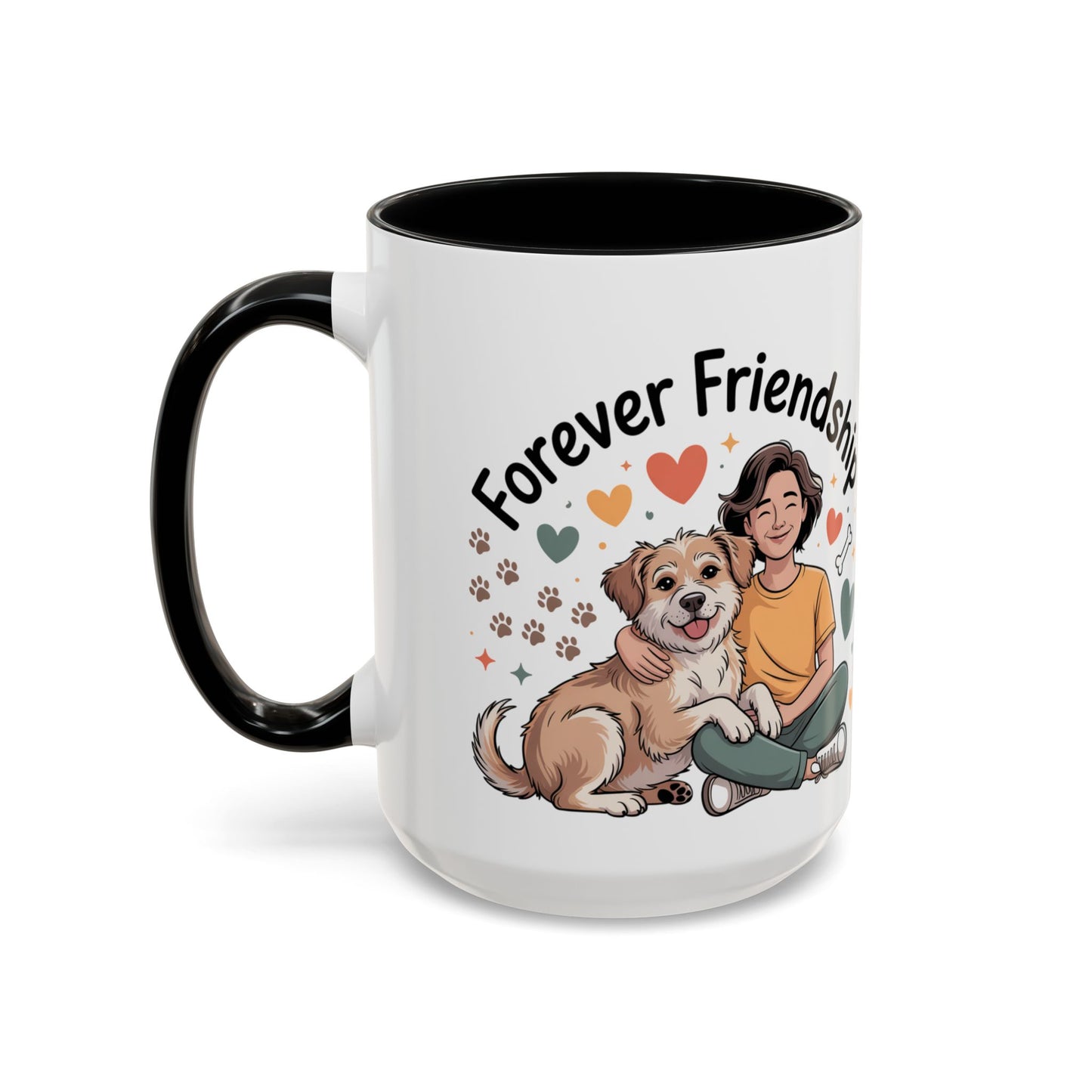 Pet Lovers Accent Coffee Mug — Cute Animal Lover Gift (11/15oz)