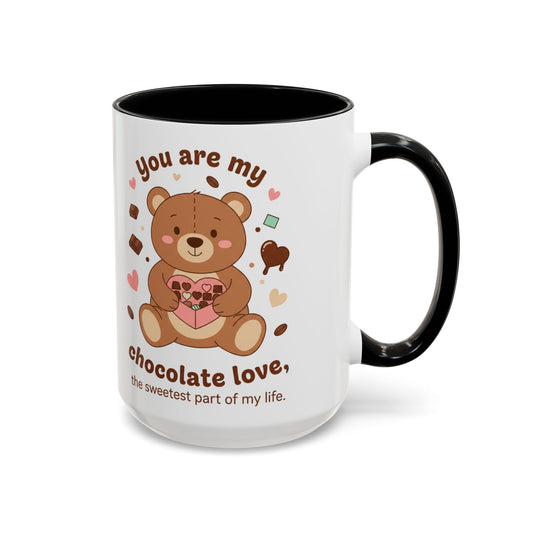 You Are My Chocolate Love Bear Mug — Accent Coffee Cup (11/15 oz)