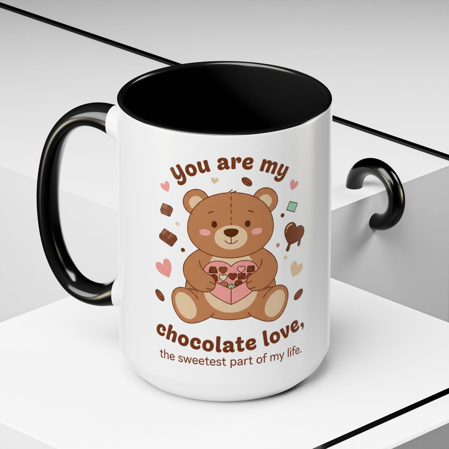 You Are My Chocolate Love Bear Mug — Accent Coffee Cup (11/15 oz)