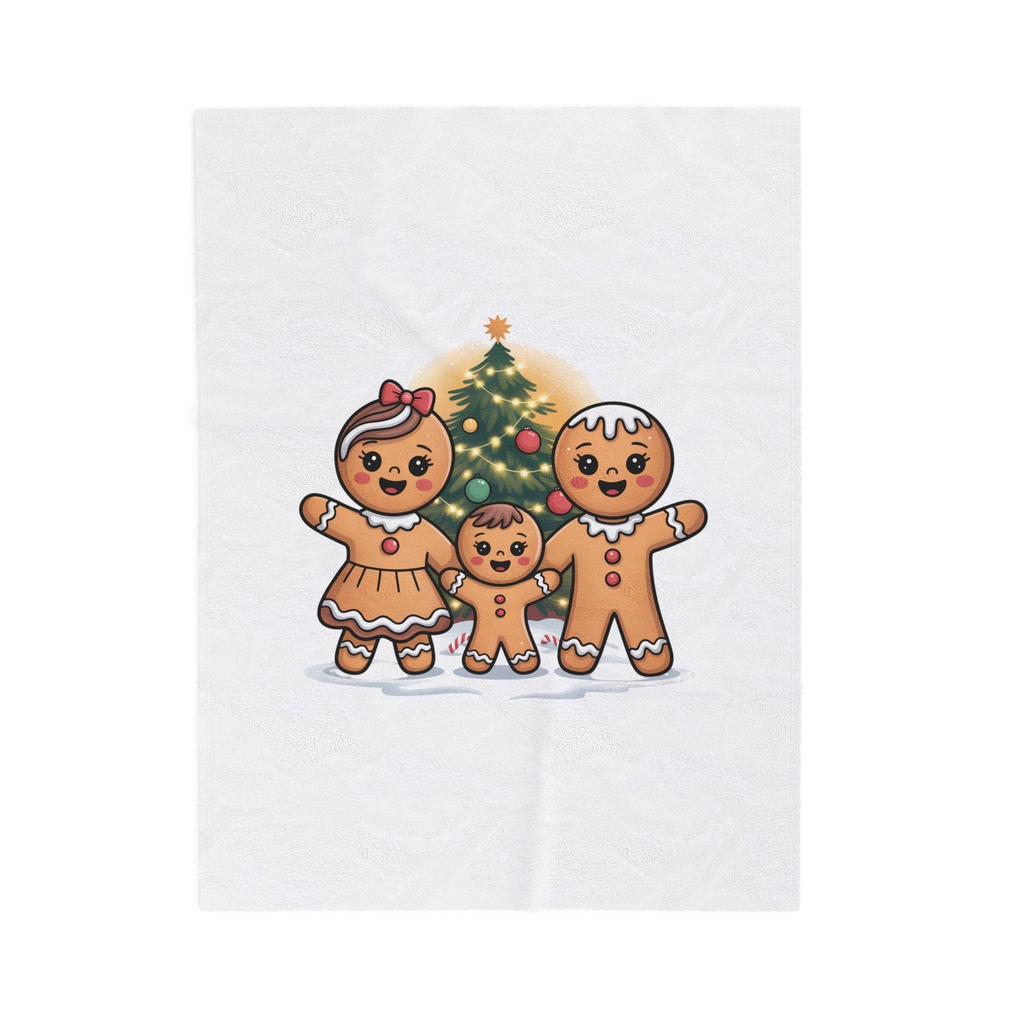 Gingerbread Family Velveteen Plush Blanket | Trash Animal Joy, Merry Trash-mas