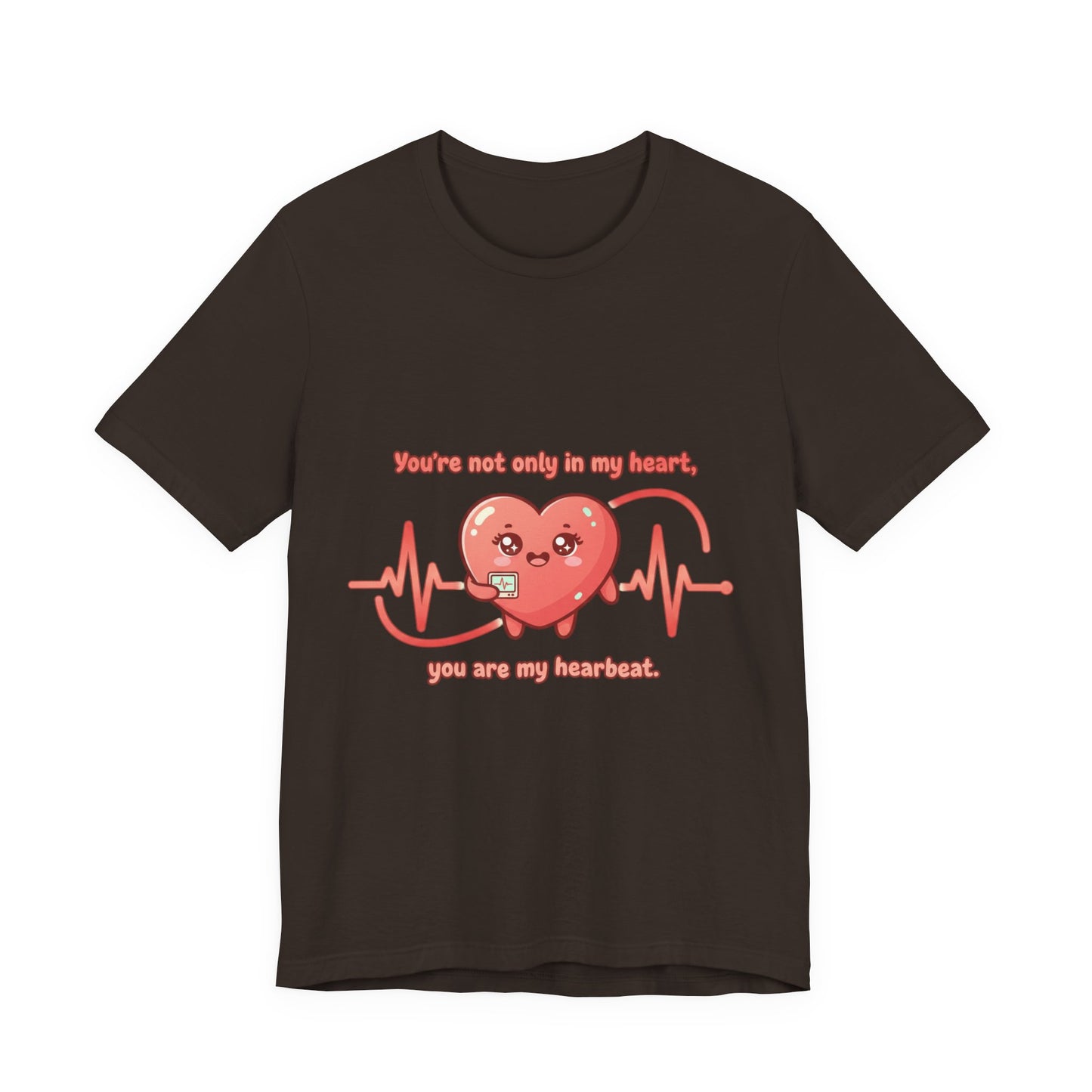 Heartbeat Heart Tee |  Valentine lover, rope heart motif