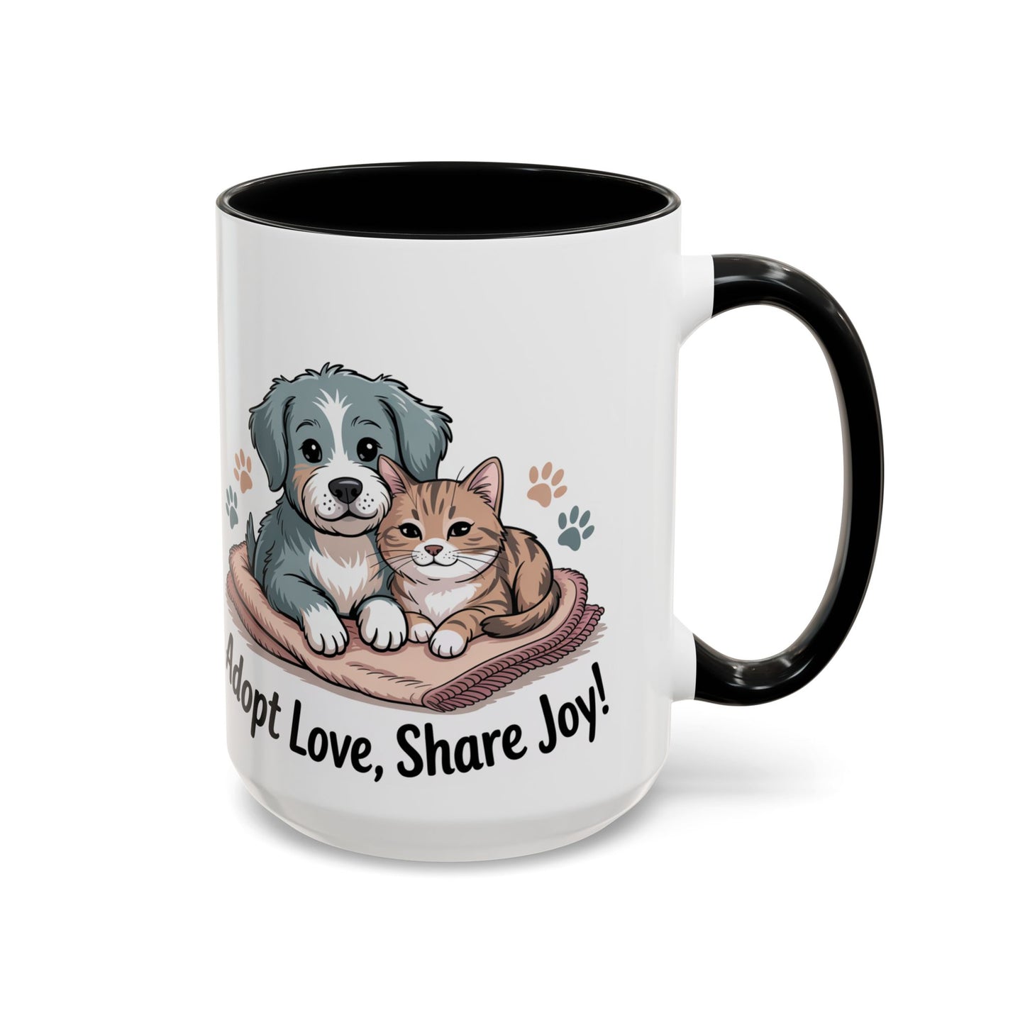 Pet Lovers Accent Coffee Mug — Cute Animal Lover Gift (11/15oz)