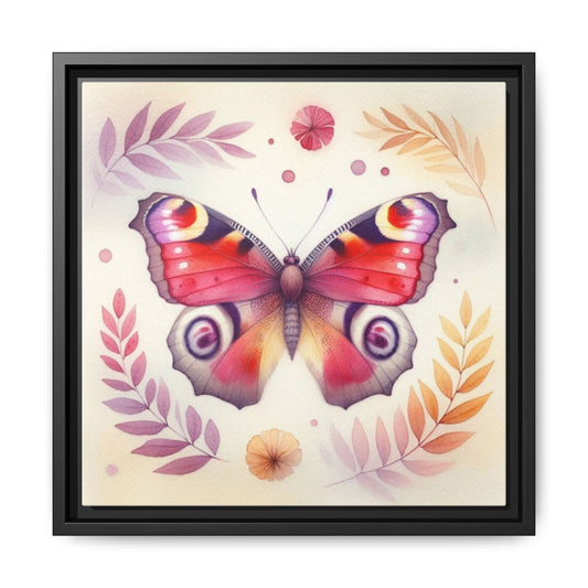 Framed Matte Canvas Butterfly Wall Art