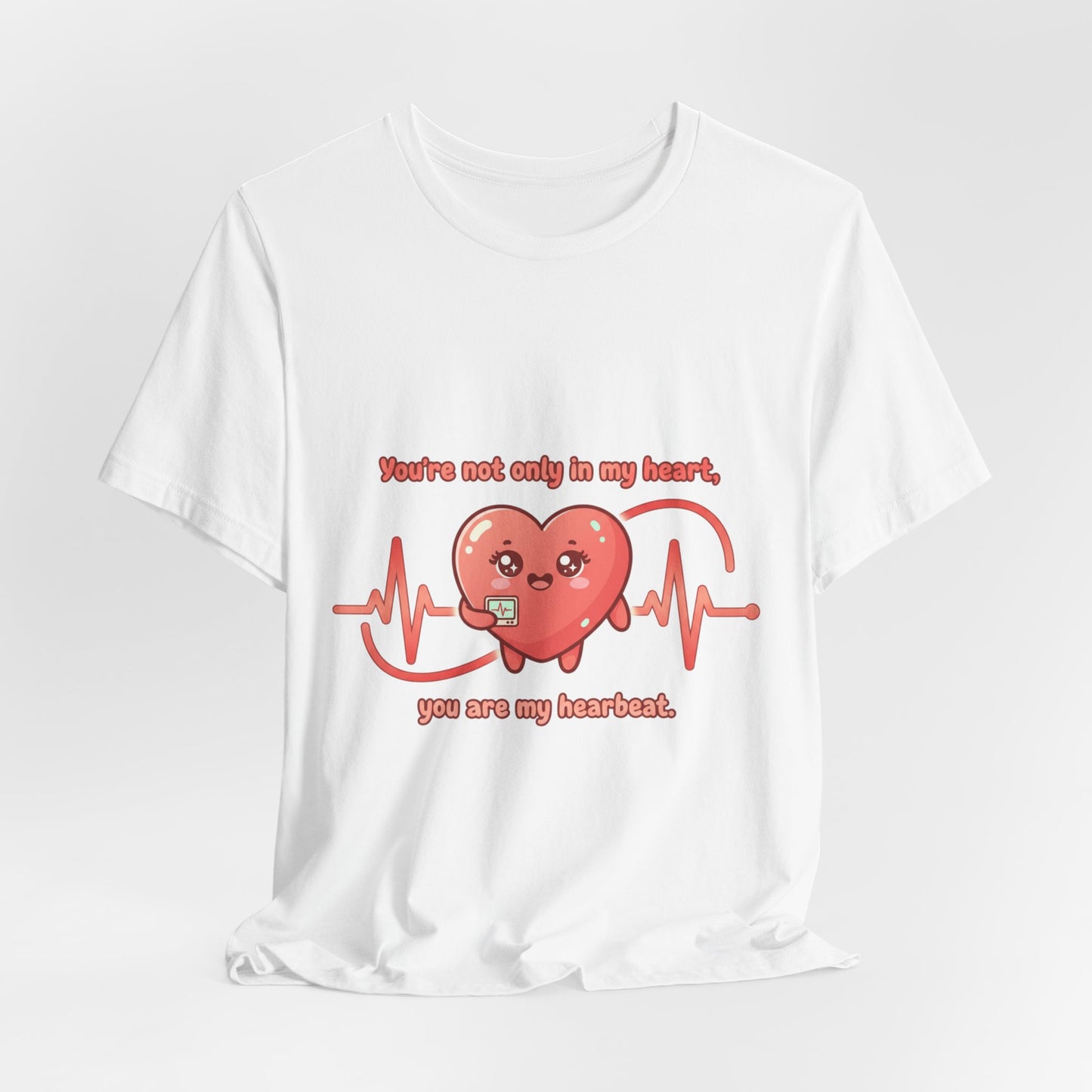 Heartbeat Heart Tee |  Valentine lover, rope heart motif